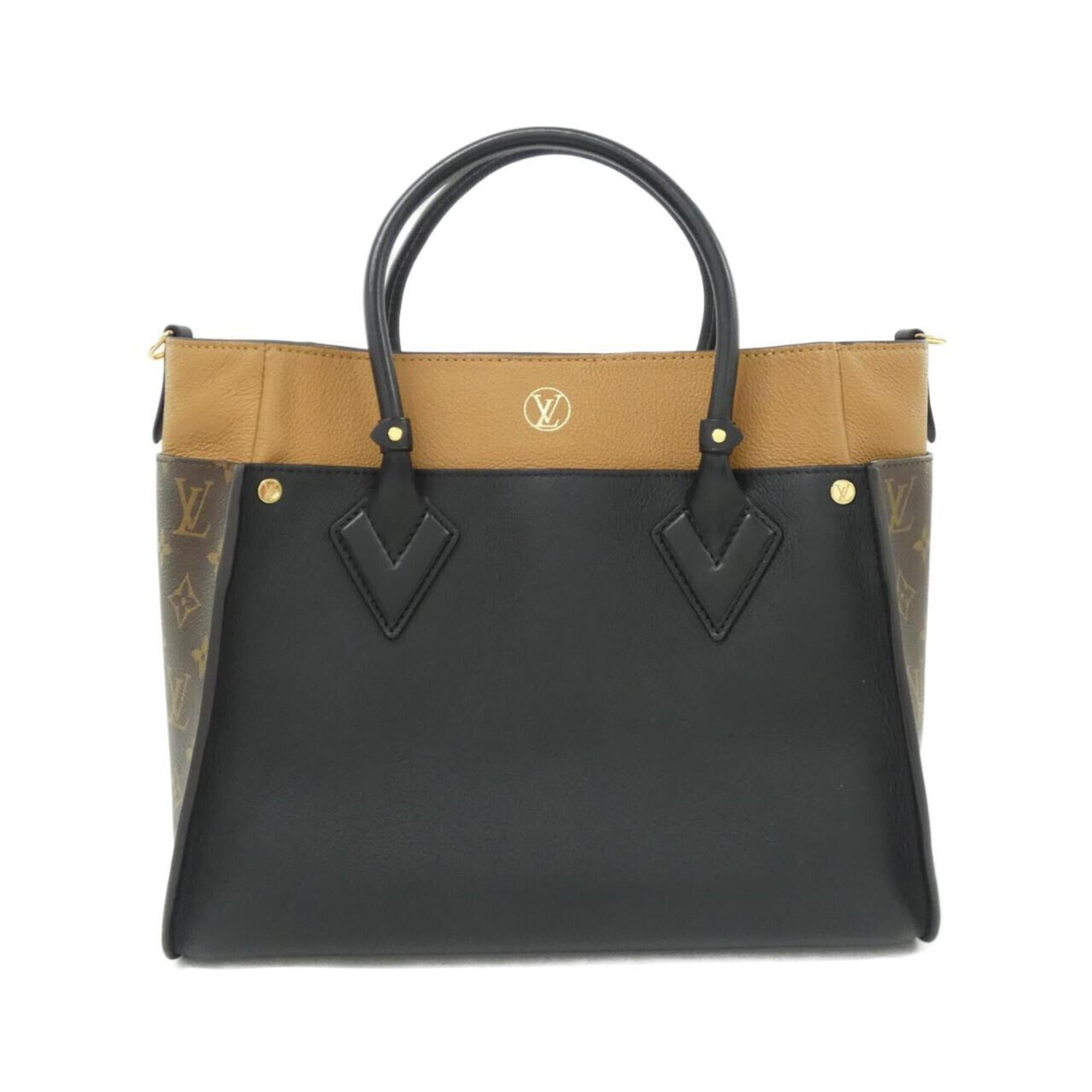 Louis Vuitton Monogram Black Leather Coated Canvas Handbag (Pre-Owned)