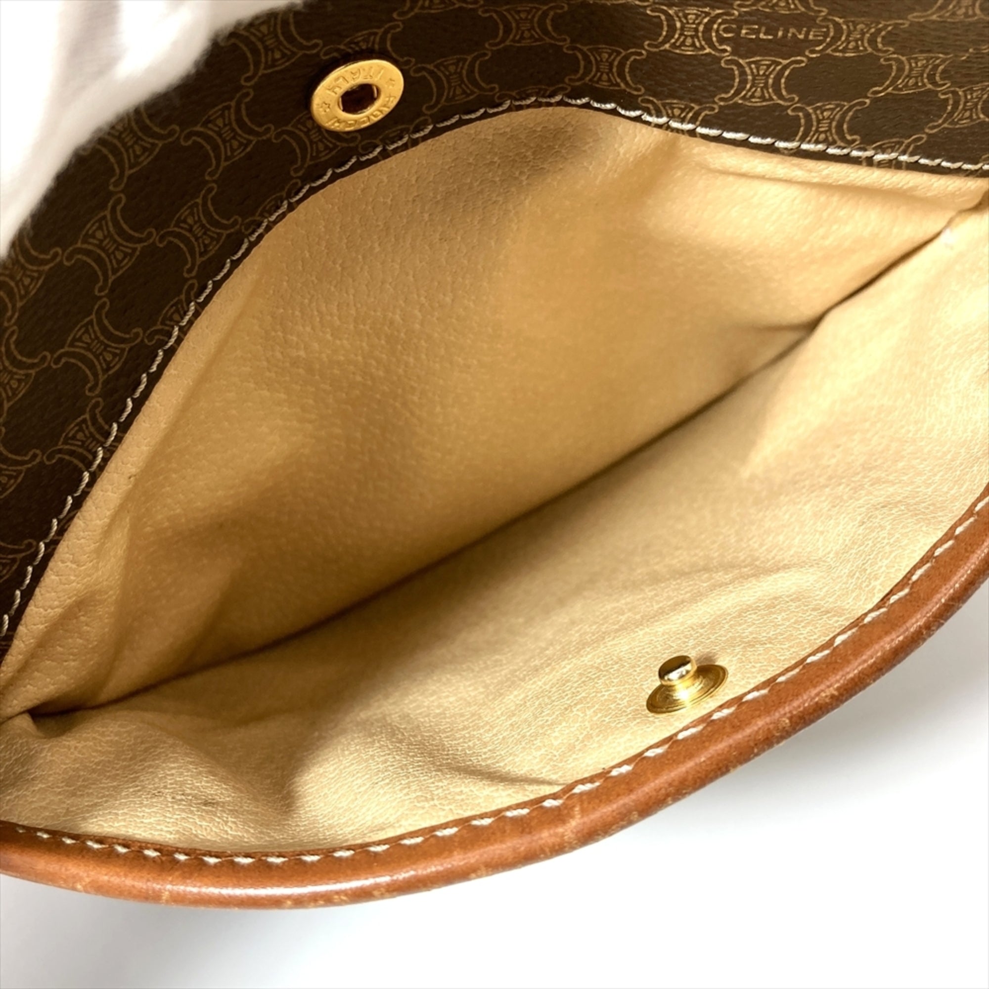 Celine Brown Leather Pochette Shoulder Bag (Pre-Owned)