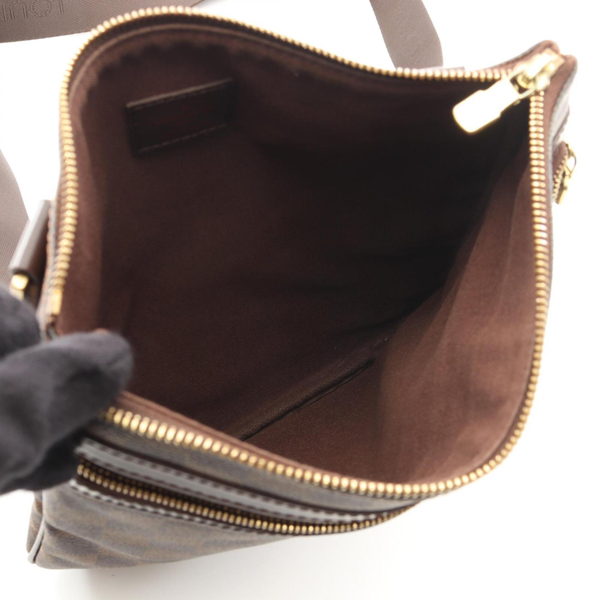 Louis Vuitton Brown Coated Canvas Leather Handbag Pochette Shoulder Bag (Pre-Owned)