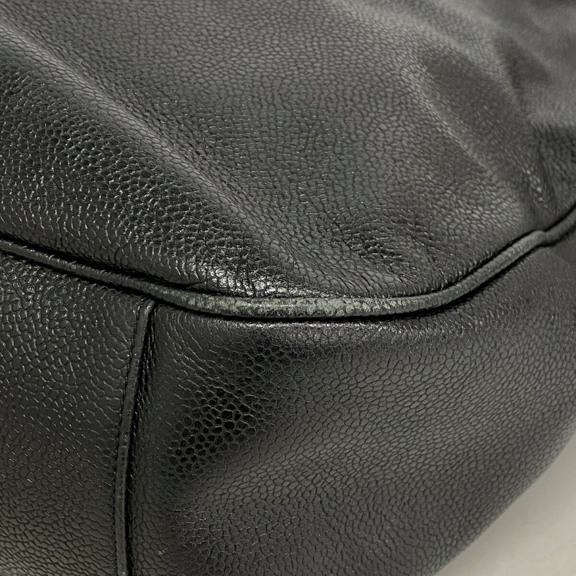 Chanel Black Grained Calfskin Tote Bag (Pre-Owned)