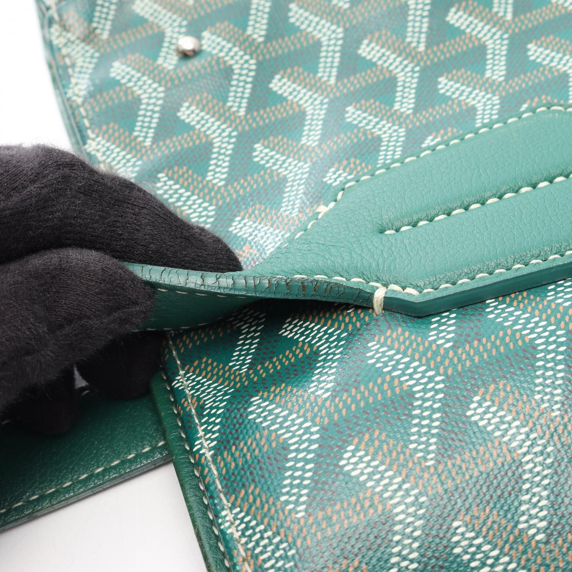 Goyard Green Multi-Color Coated Canvas Handbag Tote Bag (Pre-Owned)
