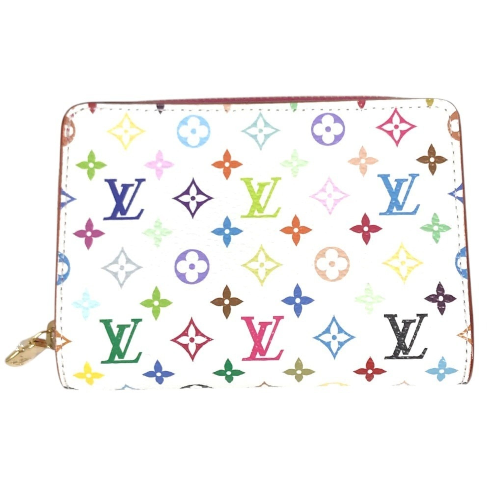 Louis Vuitton Pink White Monogram Multicolore Wallet (Bi-Fold) (Pre-Owned)