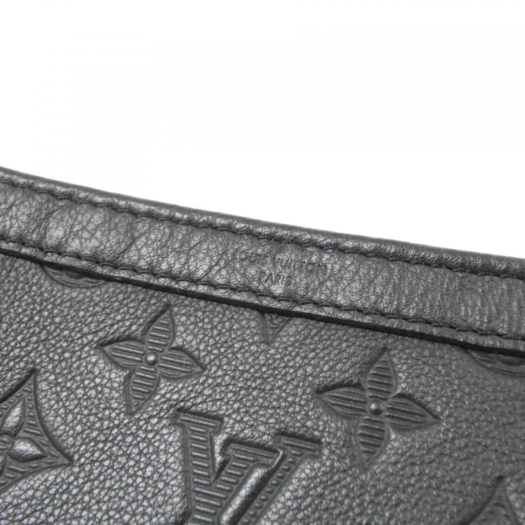 Louis Vuitton Black Leather Pouch Shoulder Bag (Pre-Owned)