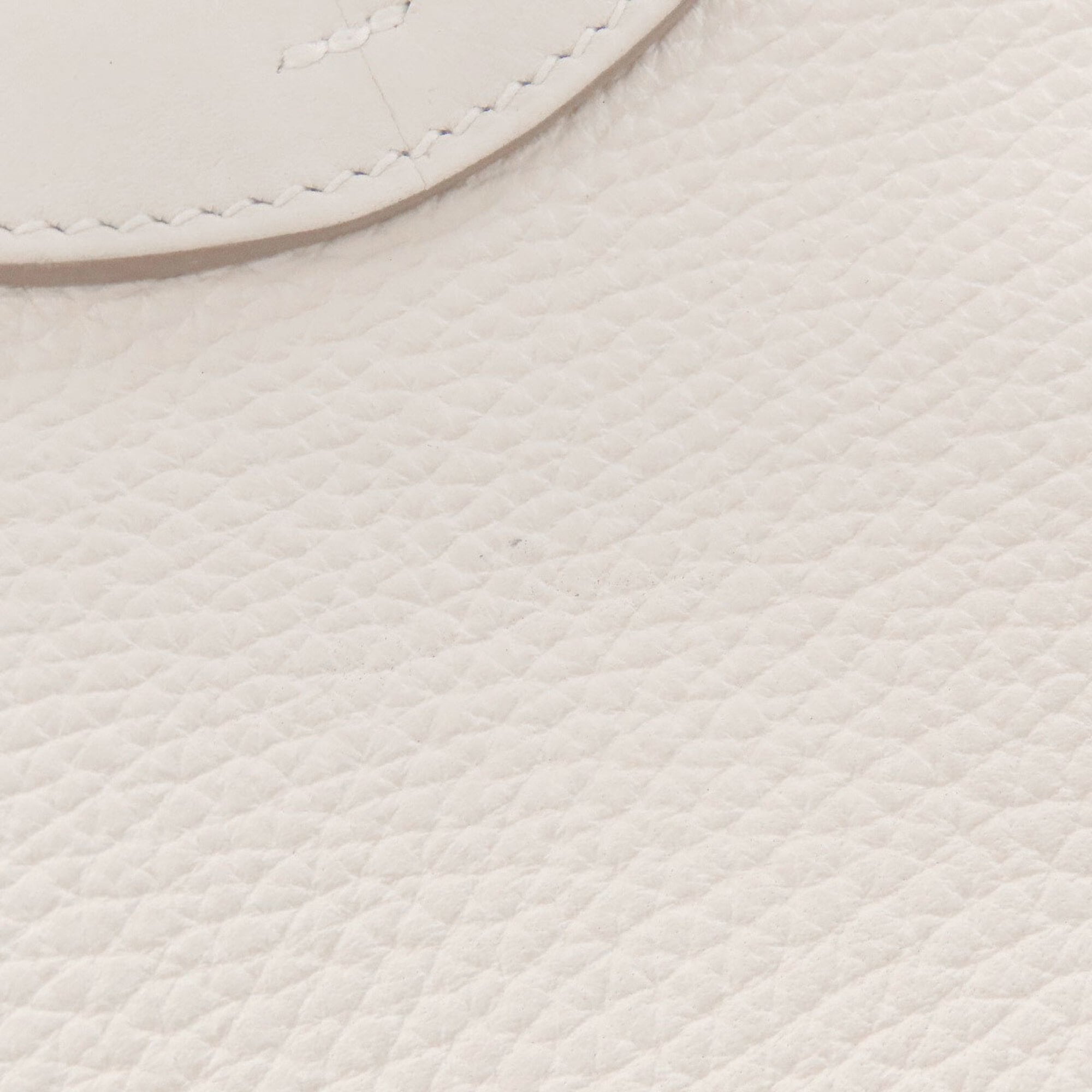 Hermes White Taurillon Clemence Leather Handbag (Pre-Owned)