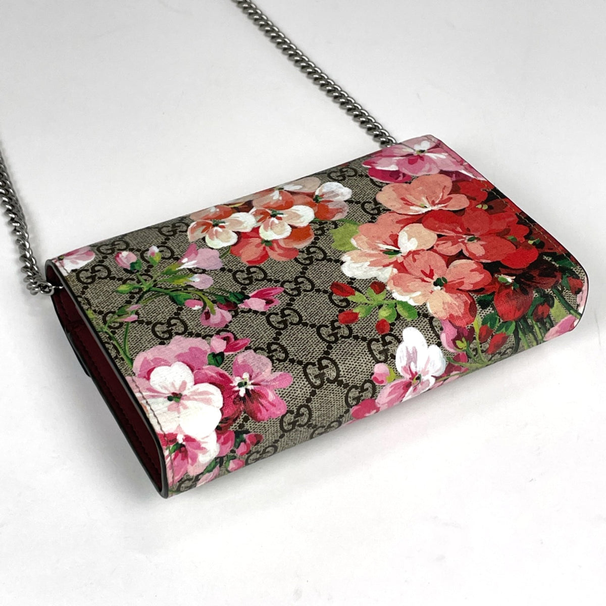 Gucci Gg Blooms Beige Pink Gg Supreme Shoulder Bag (Pre-Owned)