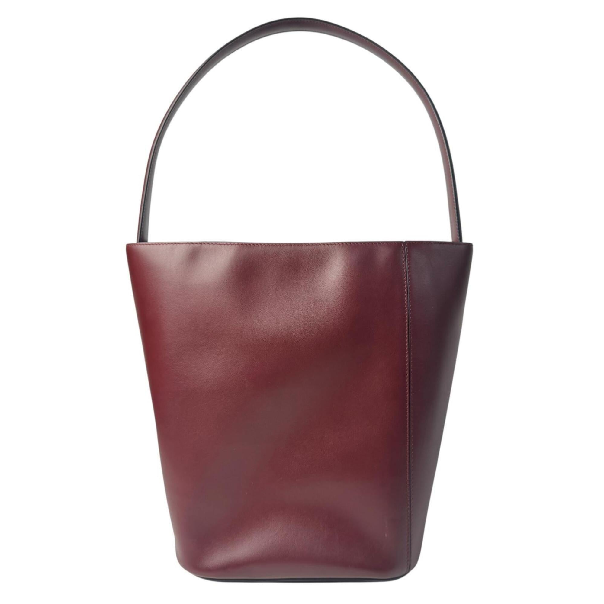 Cartier Bordeaux Leather Shoulder Bag (Pre-Owned)