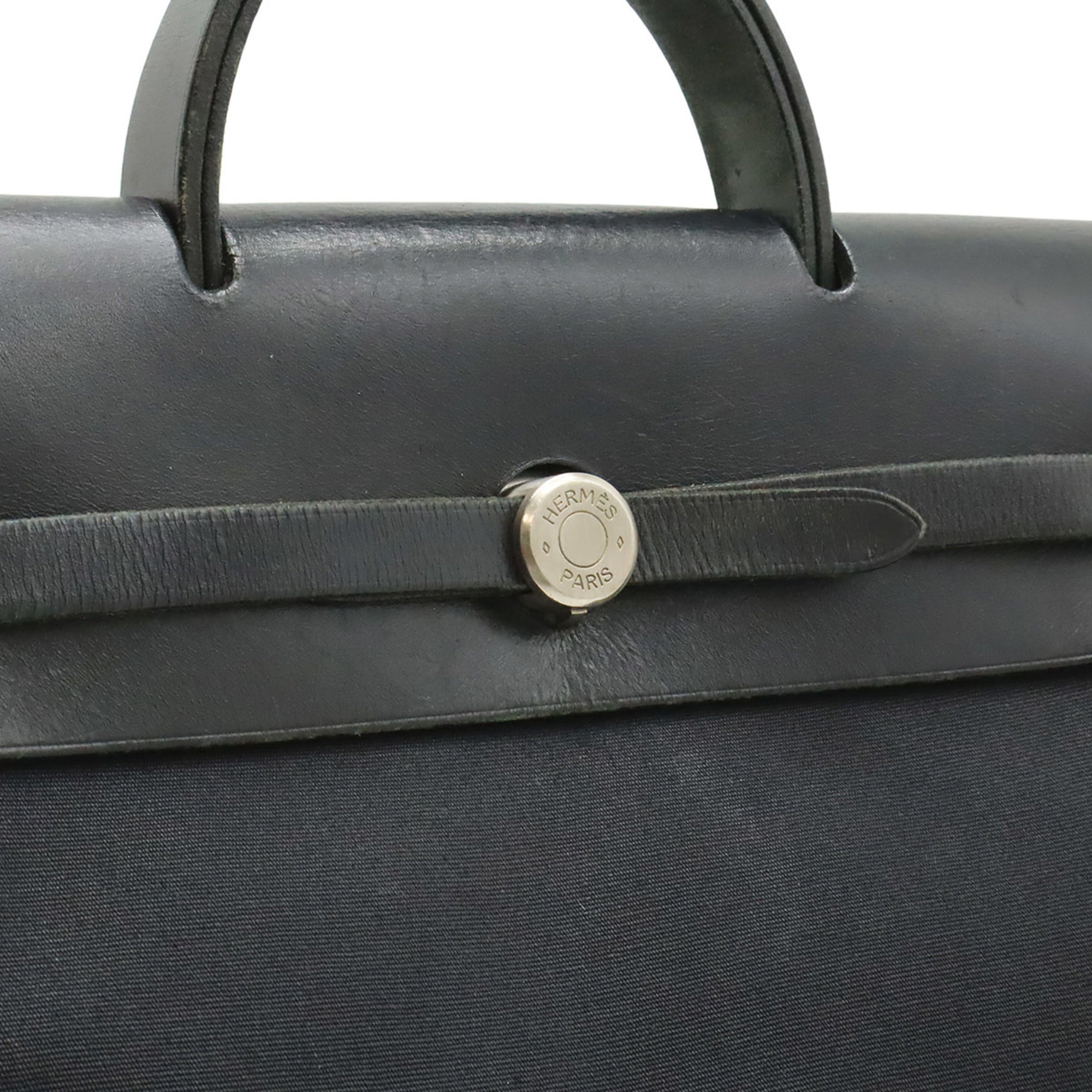 Hermes Black Toile Officier Backpack Handbag (Pre-Owned)