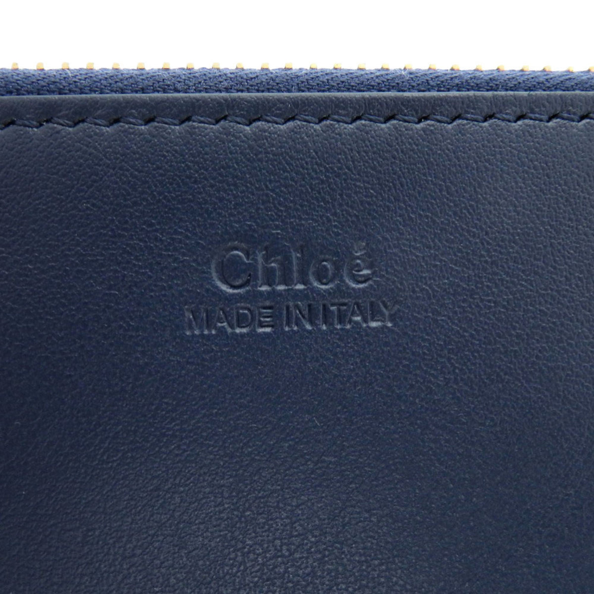 Chloé Green Navy Pink Linen Pouch Tote Bag (Pre-Owned)