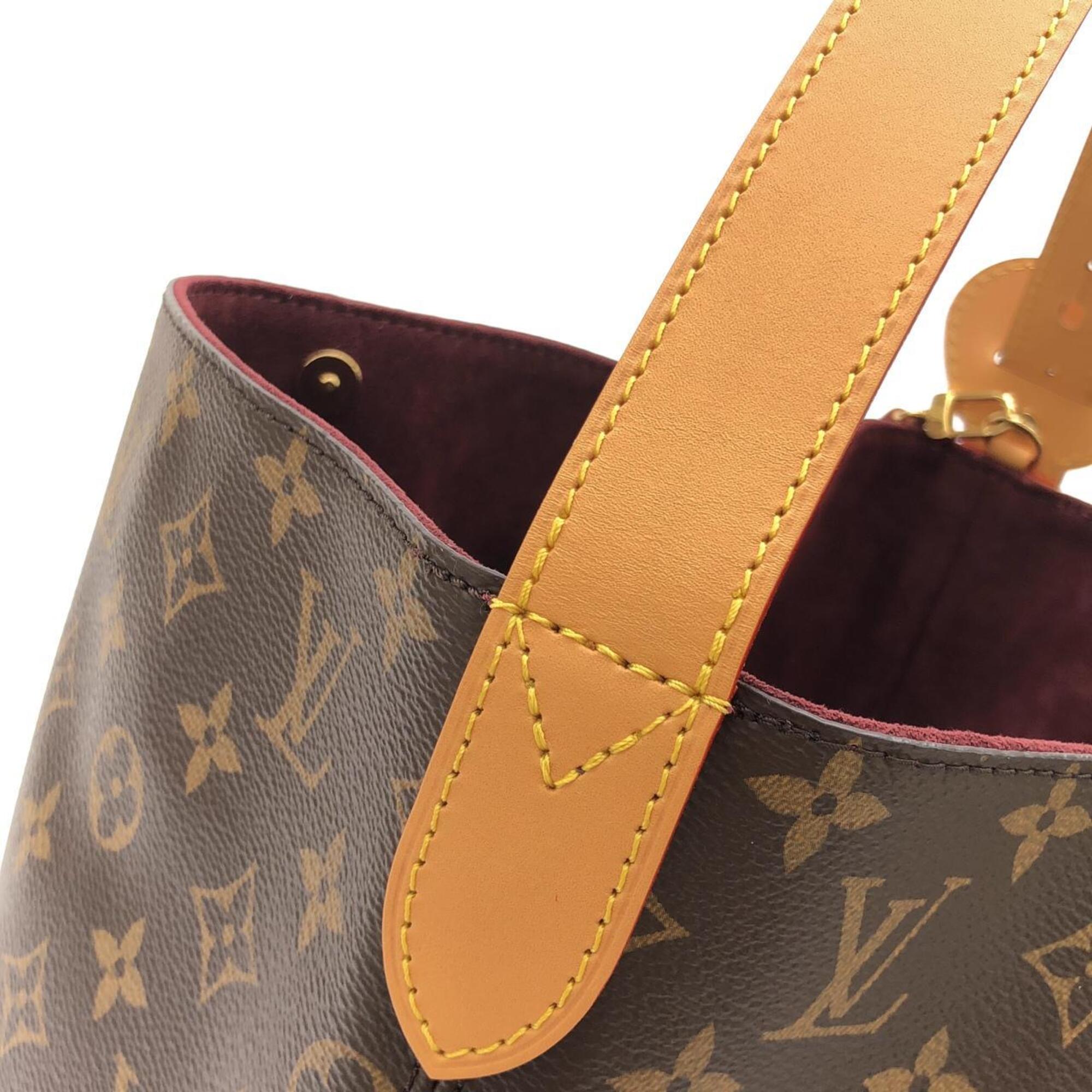 Louis Vuitton Monogram Marron Coated Canvas Pouch Shoulder Bag (Pre-Owned)