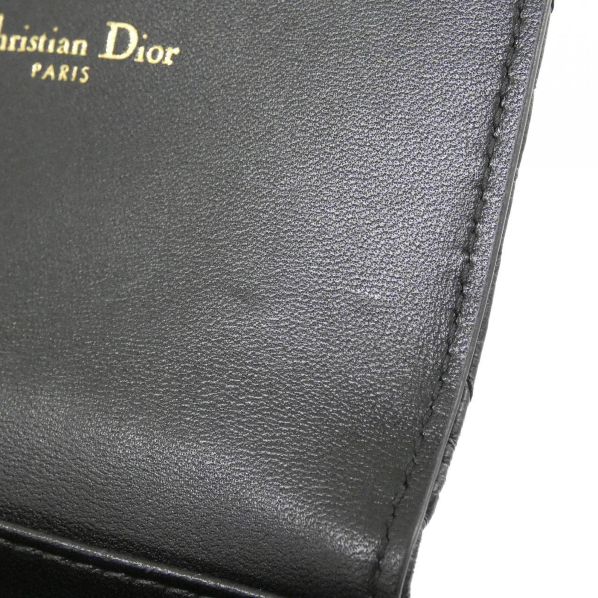 Christian Dior Black Leather Wallet (Bi-Fold) (Pre-Owned)