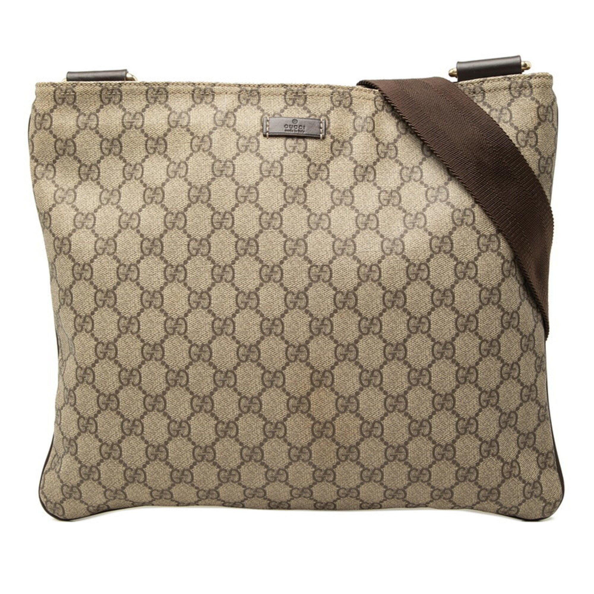 Gucci Beige Brown Pvc Shoulder Bag (Pre-Owned)