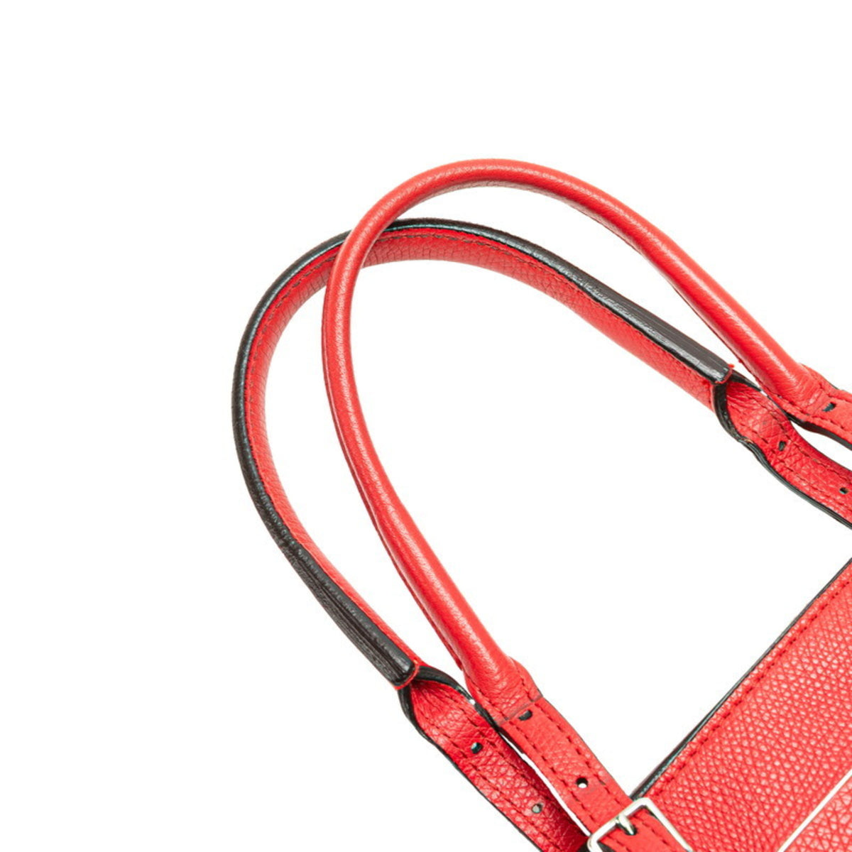 Balenciaga Red Color Leather Shoulder Bag Tote Bag (Pre-Owned)