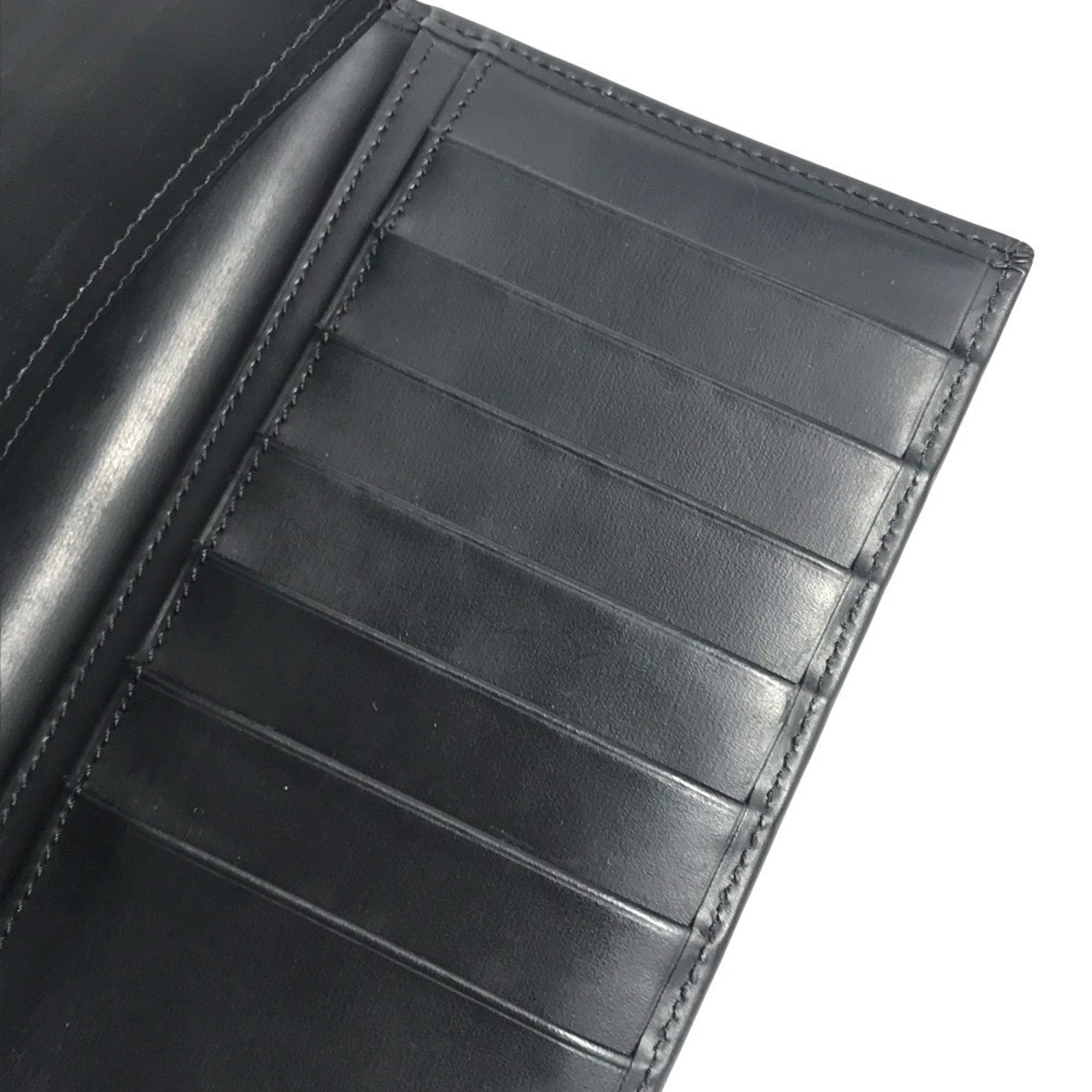 Cartier Black Leather Long Wallet (Bi-Fold) (Pre-Owned)