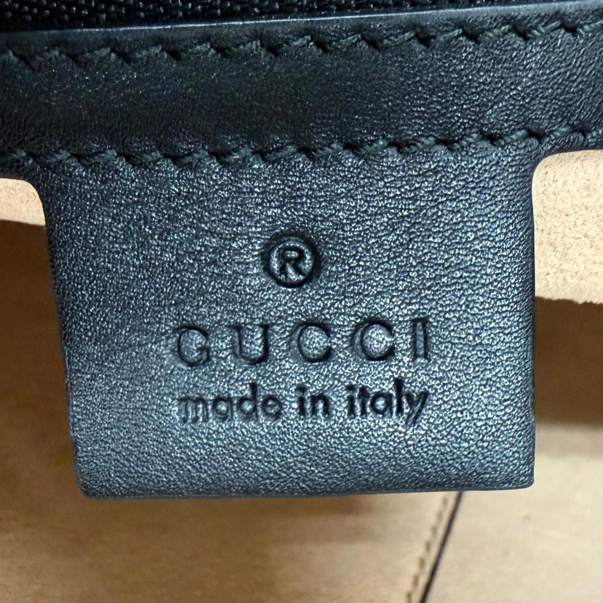 Gucci Black Leather Handbag Shoulder Bag (Pre-Owned)