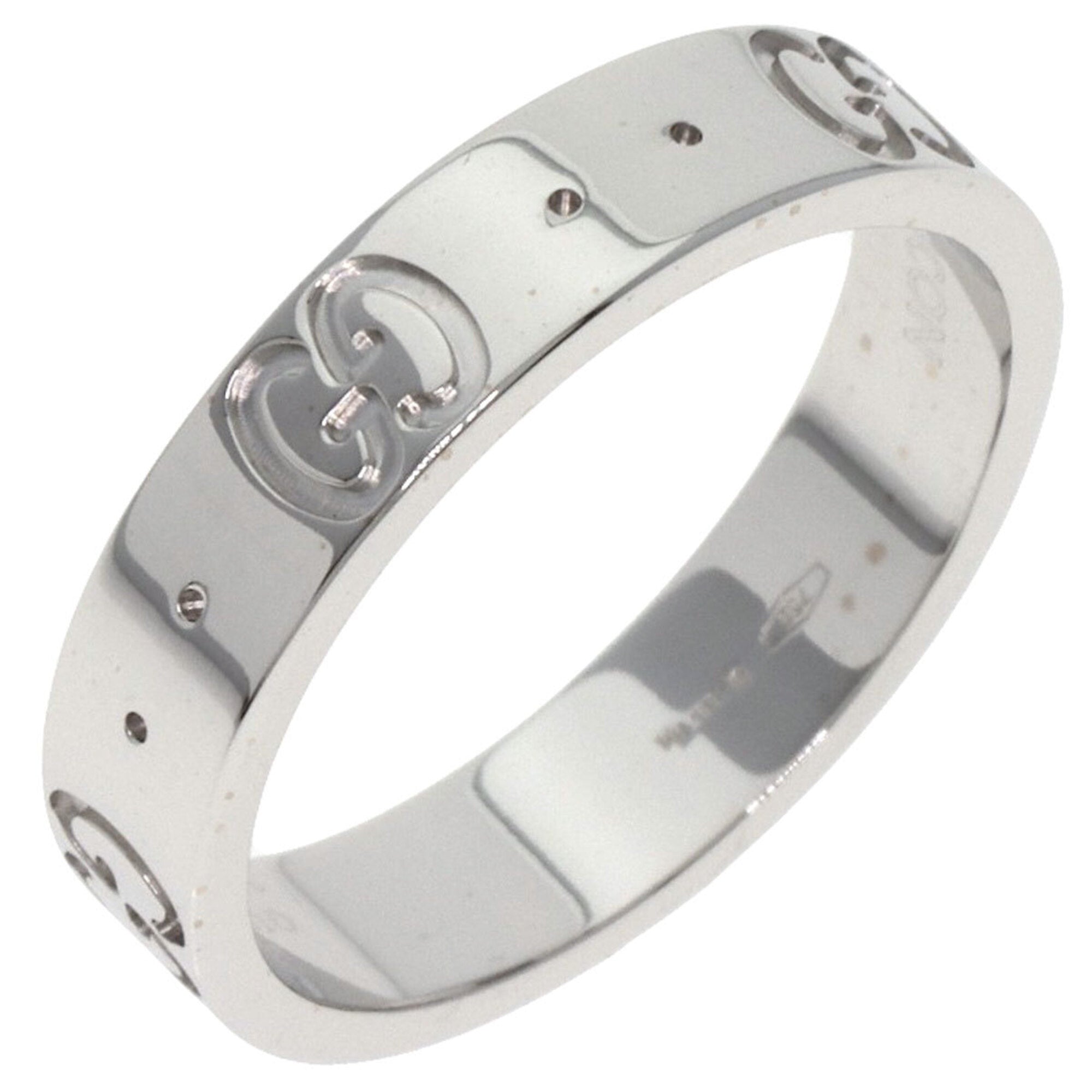 Gucci Icon White Gold (18K) Band Ring (Pre-Owned)