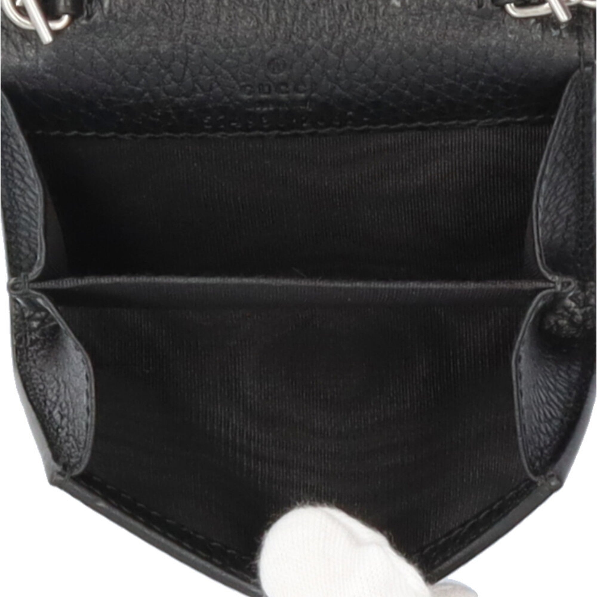 Gucci Black Leather Coin Purse/Coin Case (Pre-Owned)