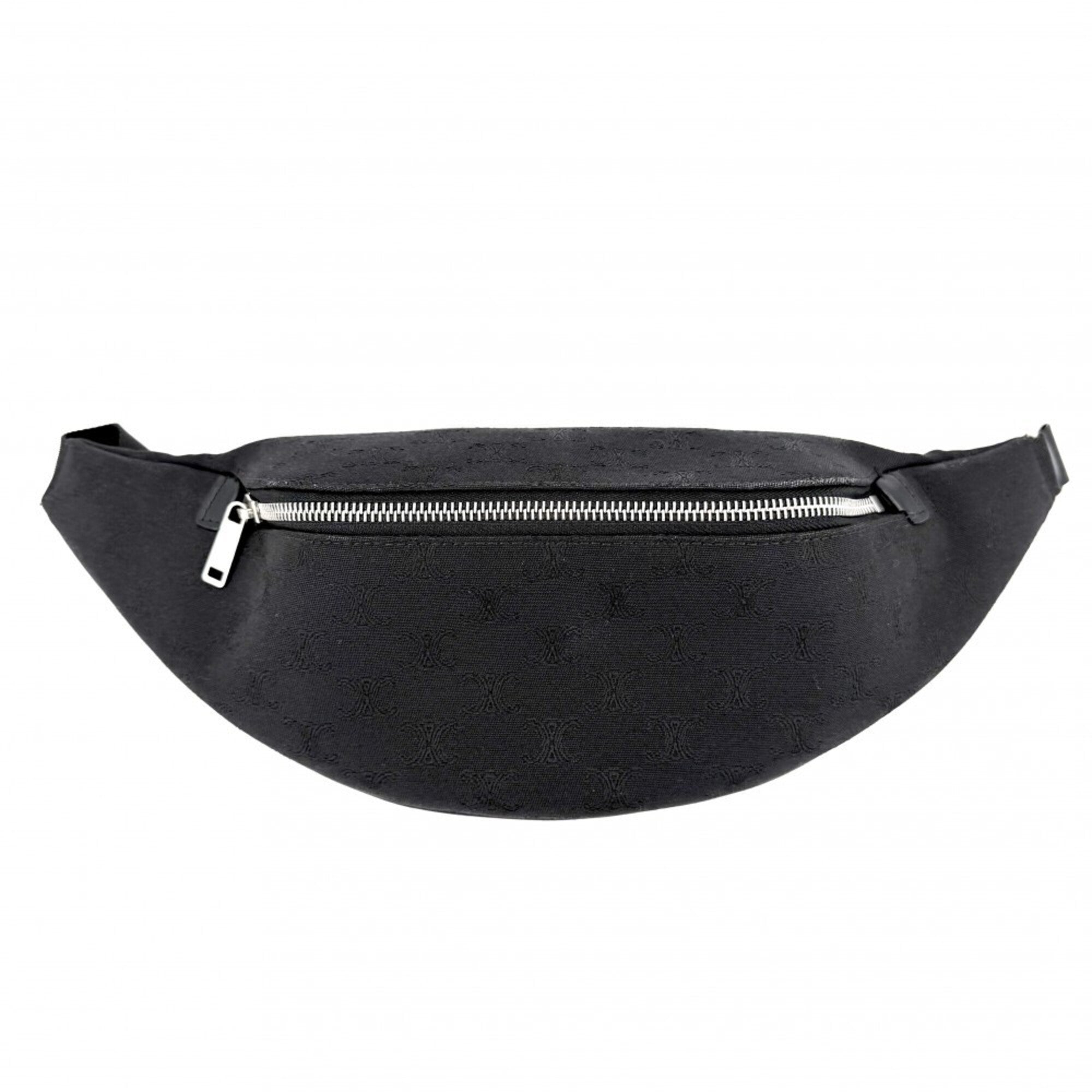 Celine Black Canvas Fanny Pack Sling Bag (Pre-Owned)