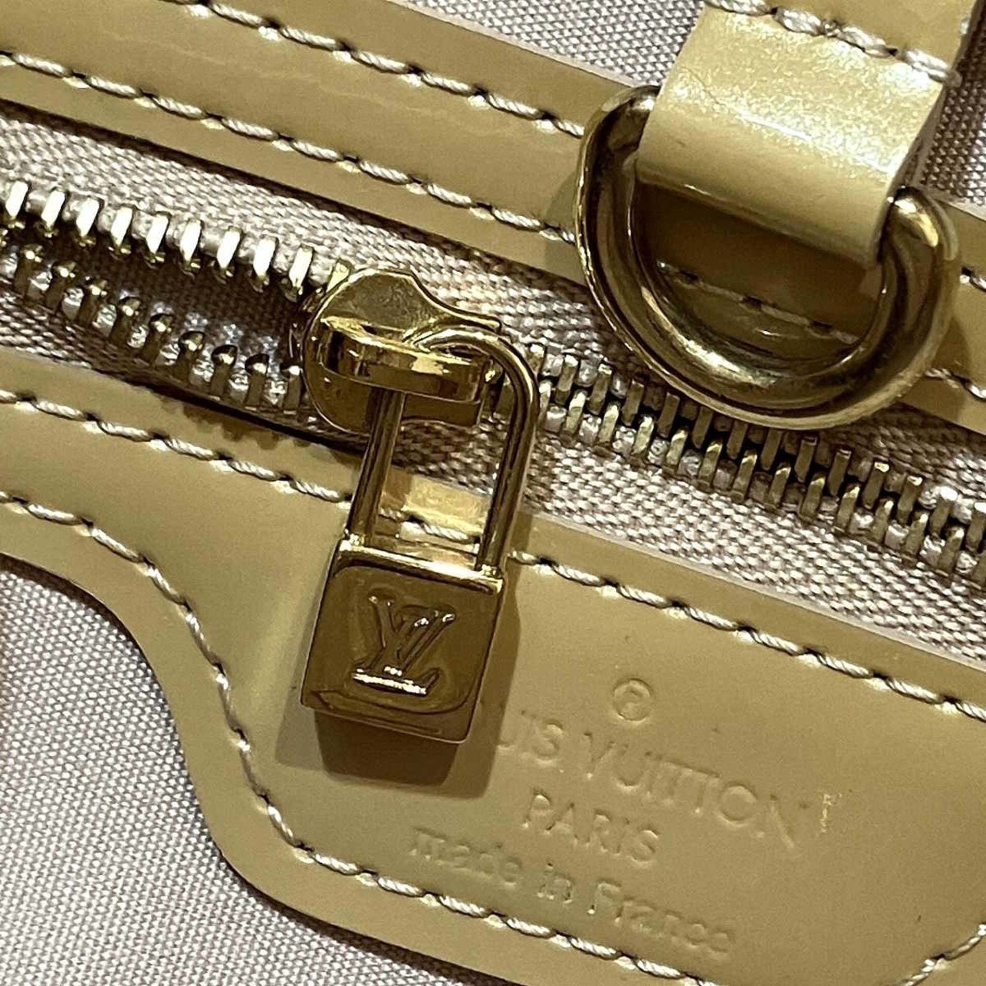 Louis Vuitton Yellow Vernis Handbag (Pre-Owned)