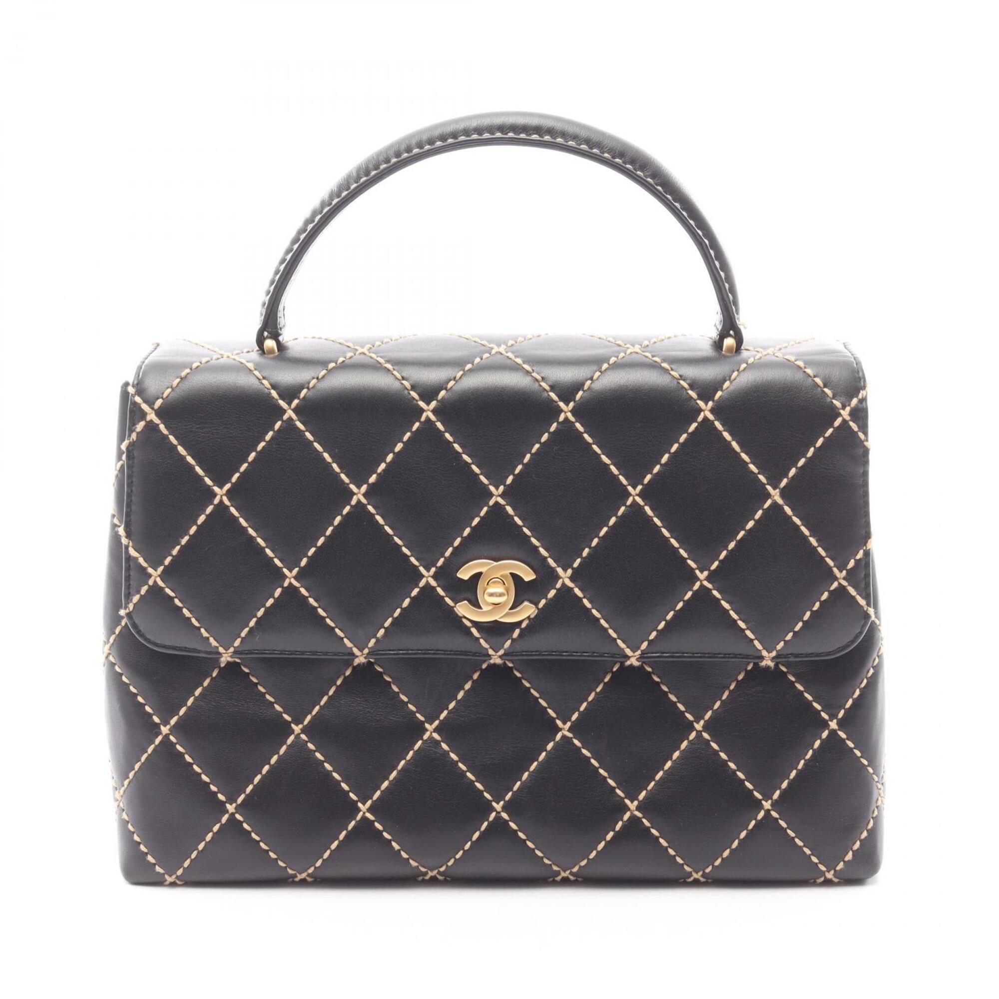 Chanel Black Leather Handbag (Pre-Owned)