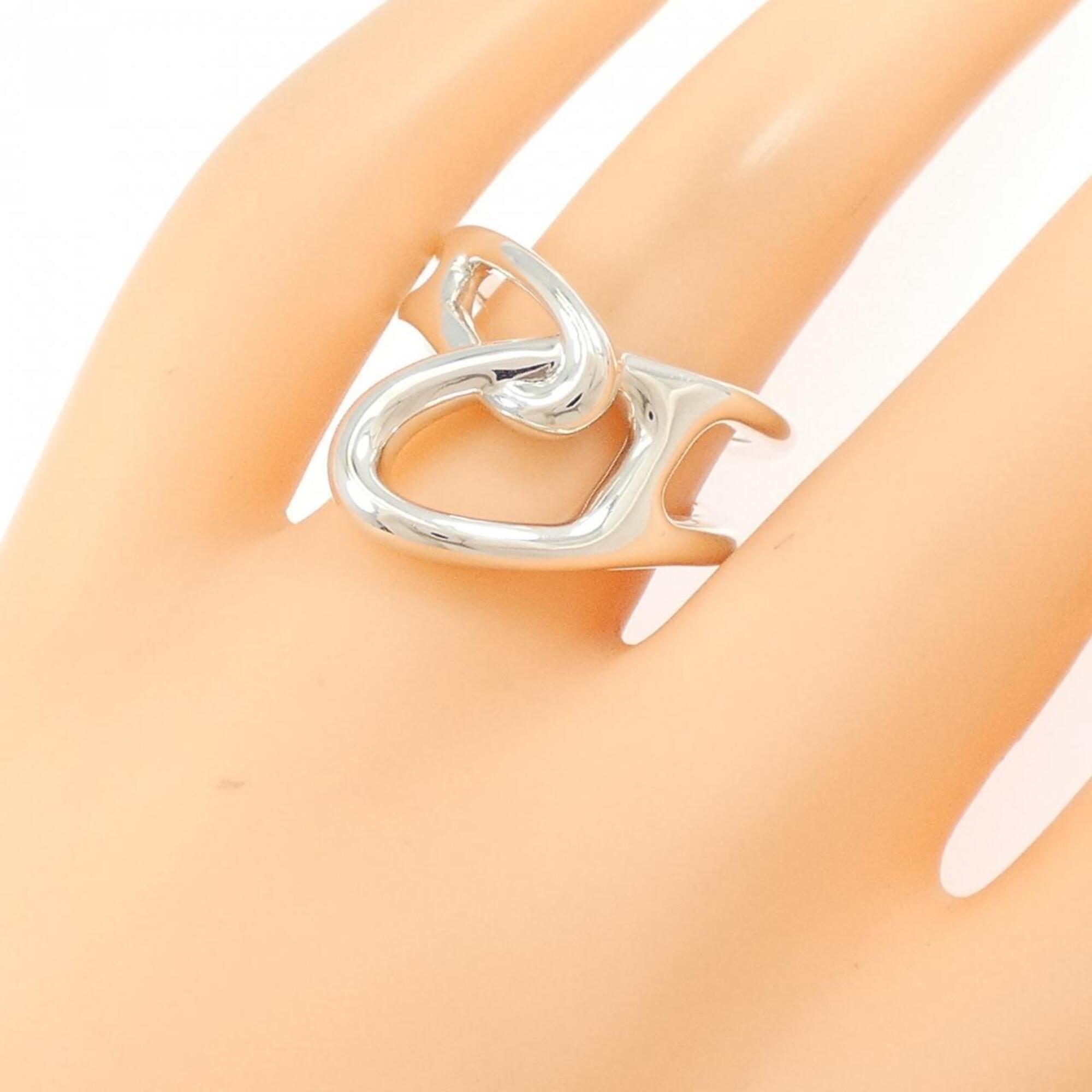 Hermes Silver 925 Band Ring (Pre-Owned)