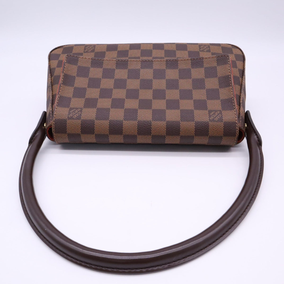 Louis Vuitton Beige Brown Red Color Coated Canvas Leather Handbag (Pre-Owned)