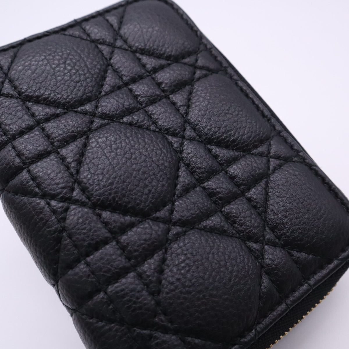 Christian Dior Black Leather Wallet (Tri-Fold) (Pre-Owned)