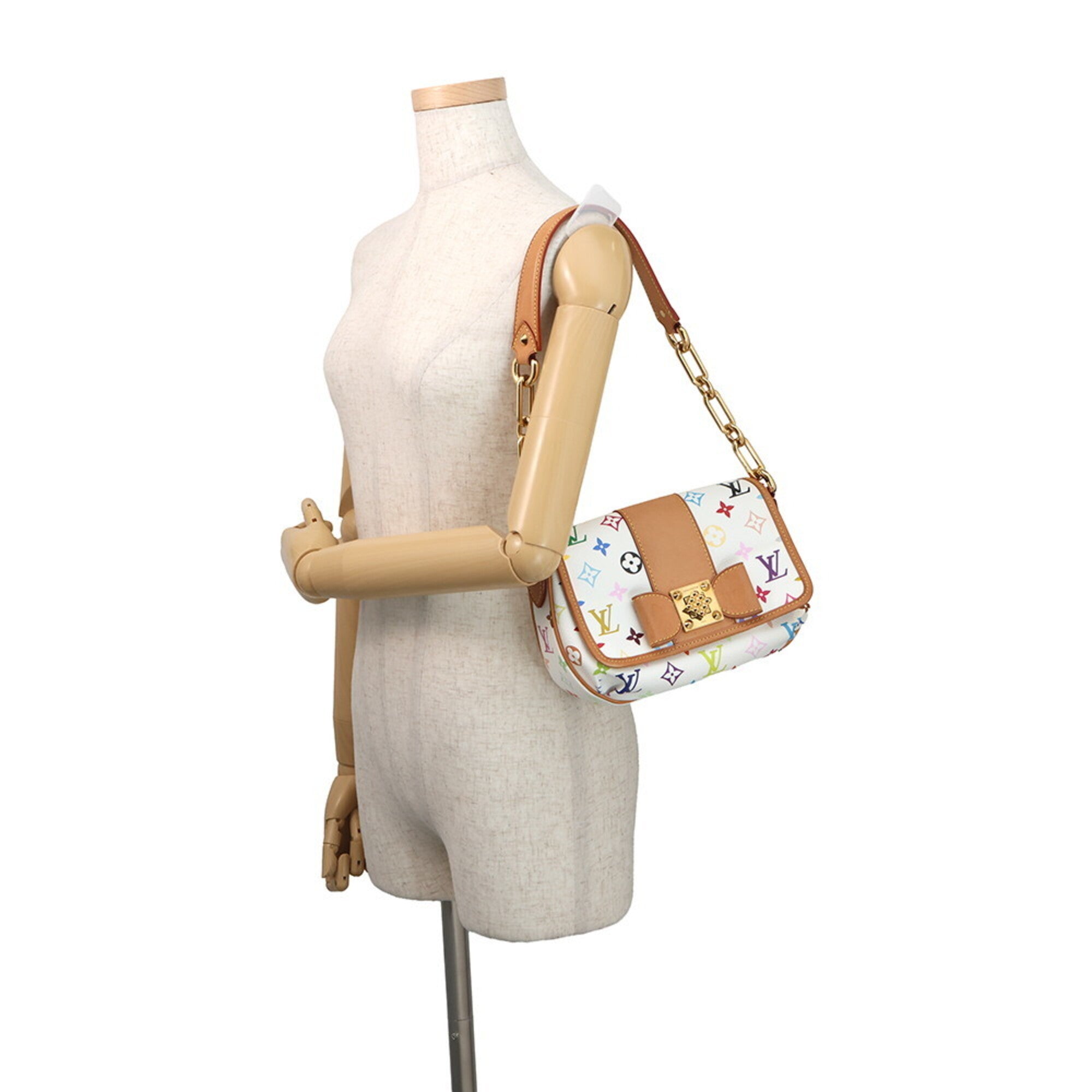 Louis Vuitton Blanc Multi-Color Monogram Multicolore Handbag Shoulder Bag (Pre-Owned)