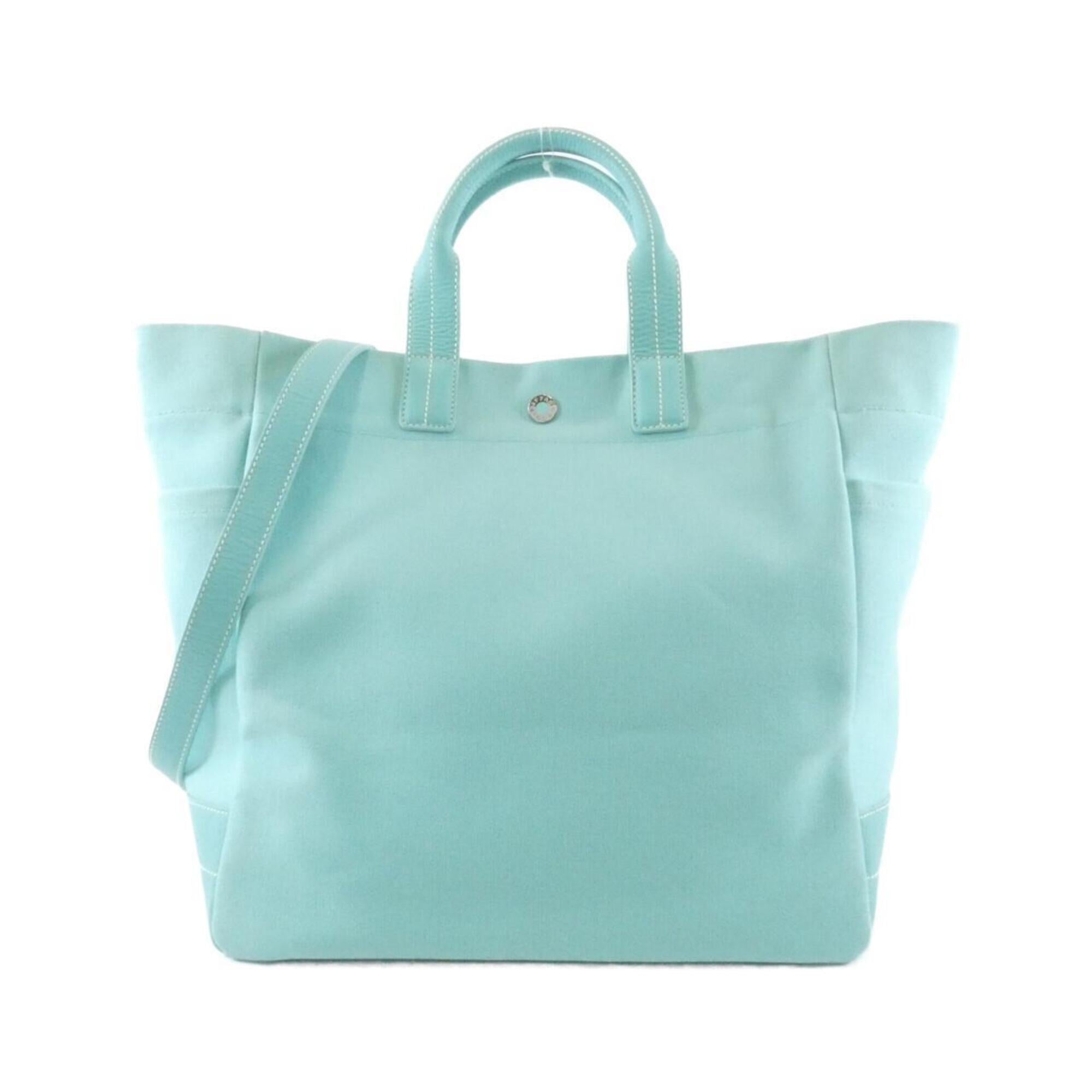 Tiffany Tiffany Blue Canvas Leather Handbag (Pre-Owned)
