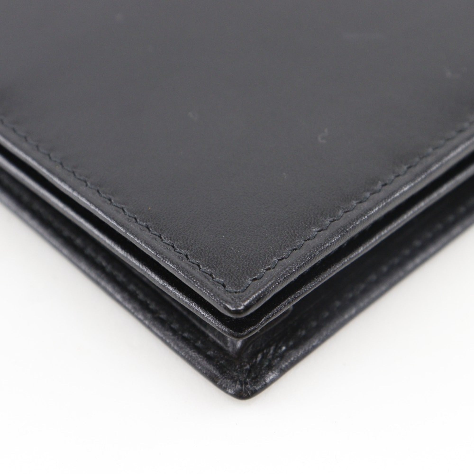 Dunhill Black Leather Long Bill Wallet (Bi-Fold) (Pre-Owned)