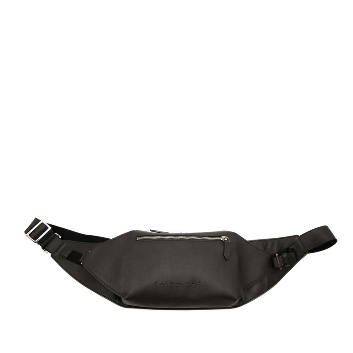 Balenciaga Black Leather Fanny Pack Sling Bag (Pre-Owned)
