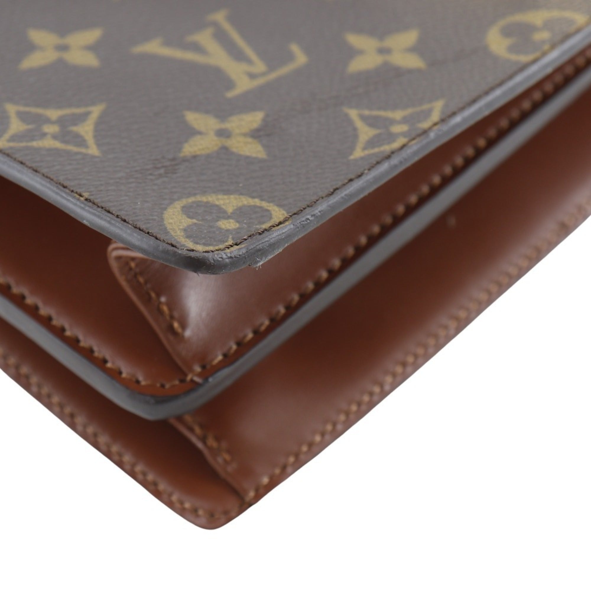 Louis Vuitton Brown Monogram Canvas Handbag (Pre-Owned)