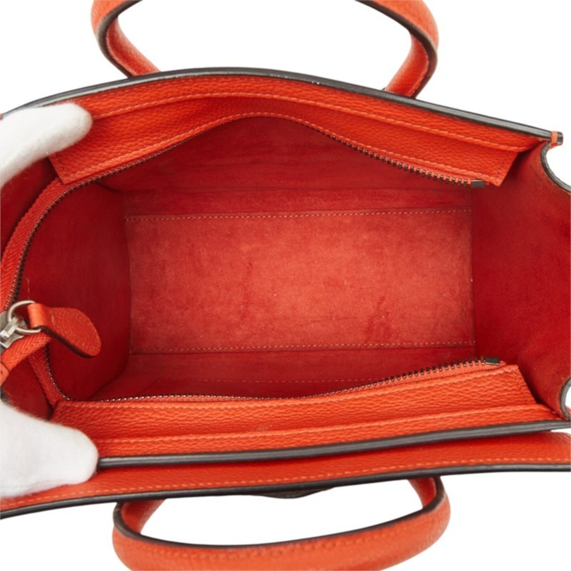 Celine Red Color Leather Handbag Shoulder Bag (Pre-Owned)