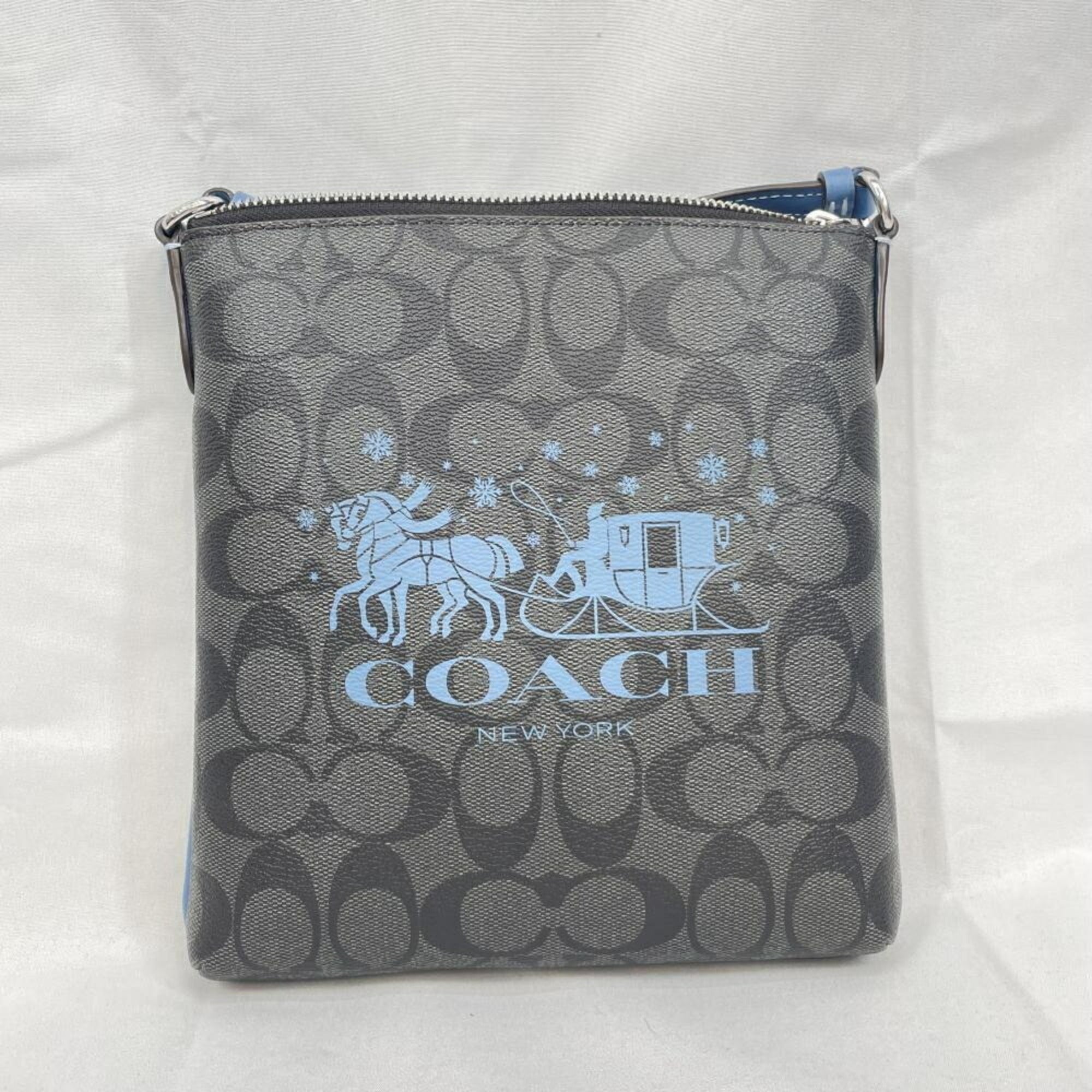 Coach Black Blue Shoulder Bag (Pre-Owned)