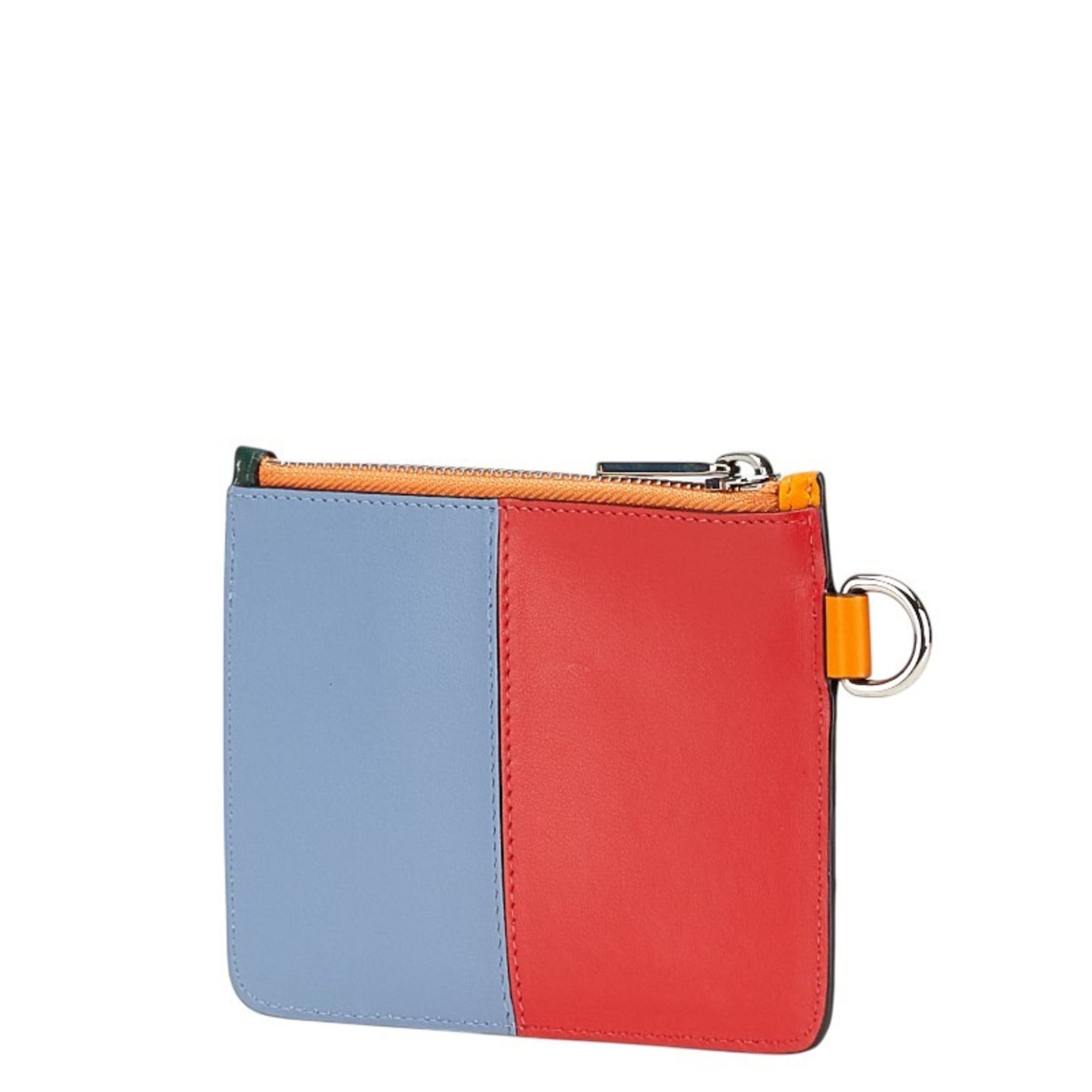 Burberry Multi-Color Orange Leather Coin Purse/Coin Case (Pre-Owned)