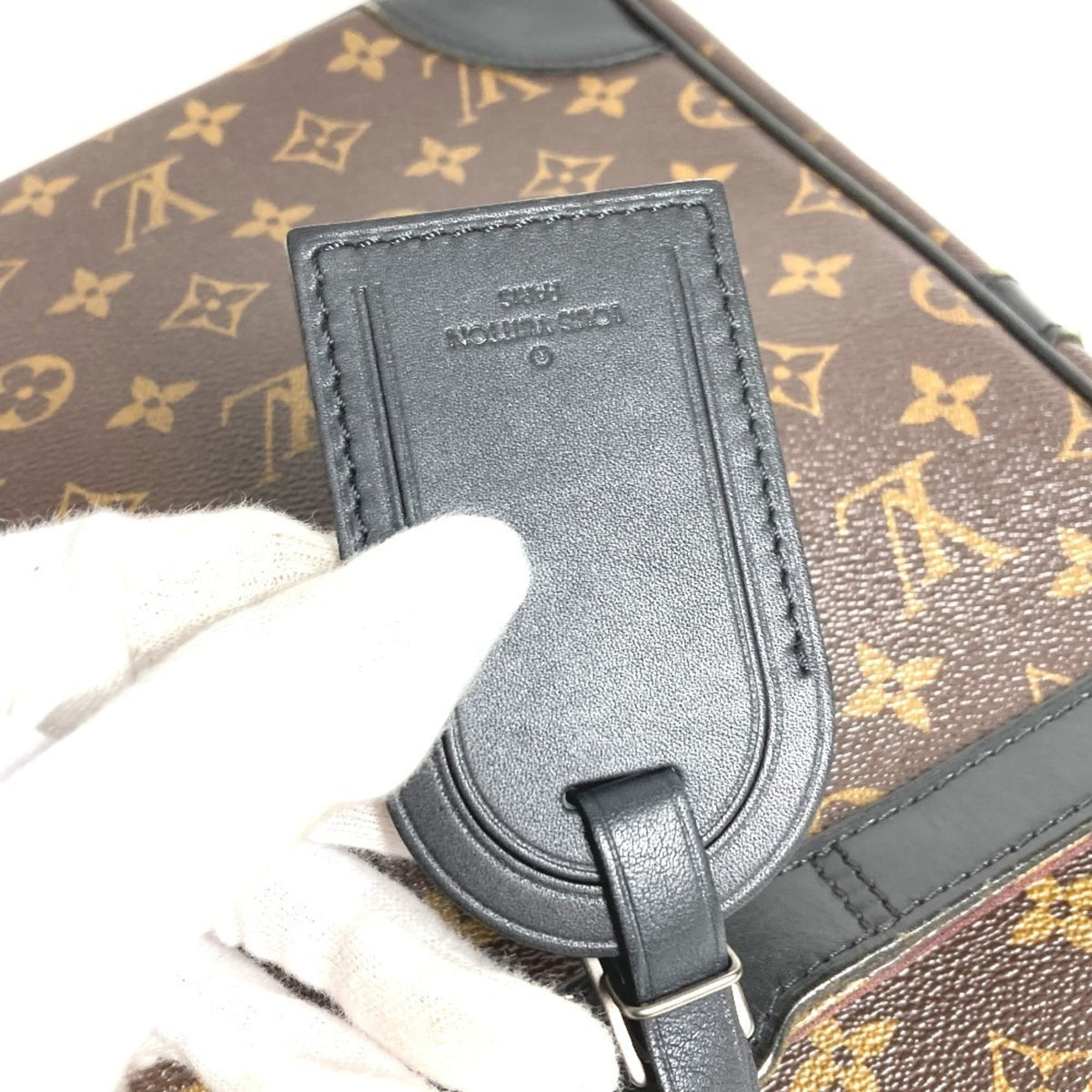 Louis Vuitton Black Brown Monogram Briefcase Handbag (Pre-Owned)