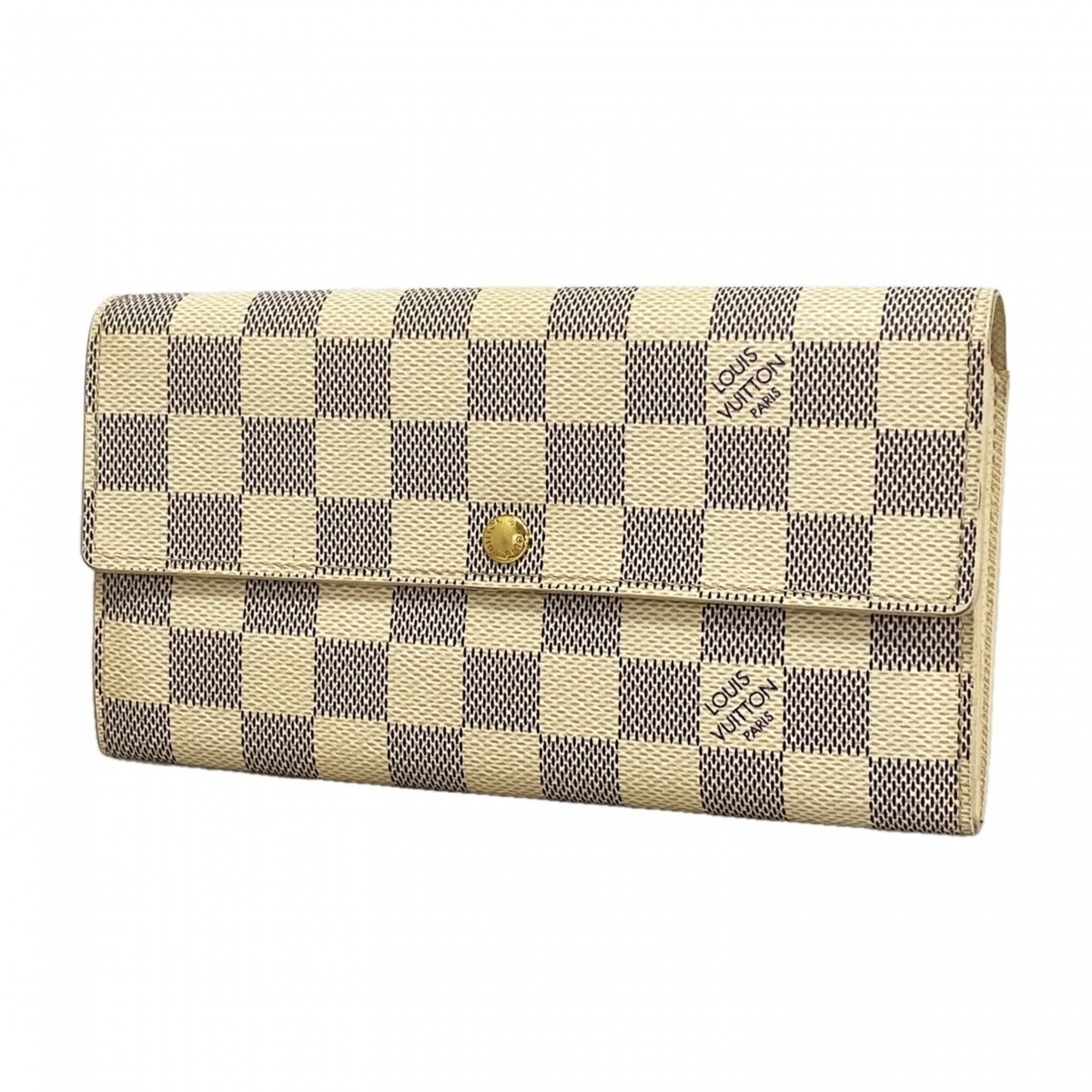 Louis Vuitton White Long Wallet (Bi-Fold) (Pre-Owned)