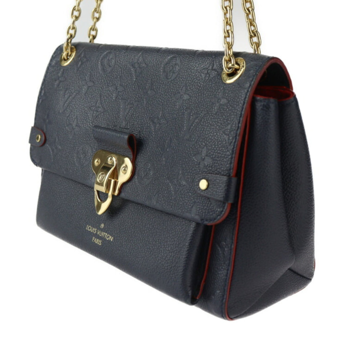 Louis Vuitton Monogram Empreinte Marine Rouge Leather Handbag Pochette Shoulder Bag (Pre-Owned)