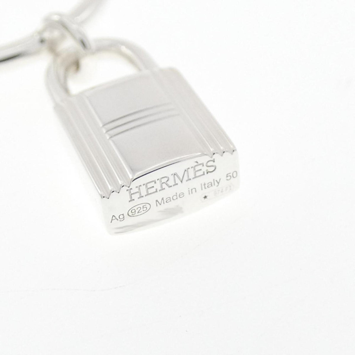 Hermes Silver 925 Band Ring (Pre-Owned)