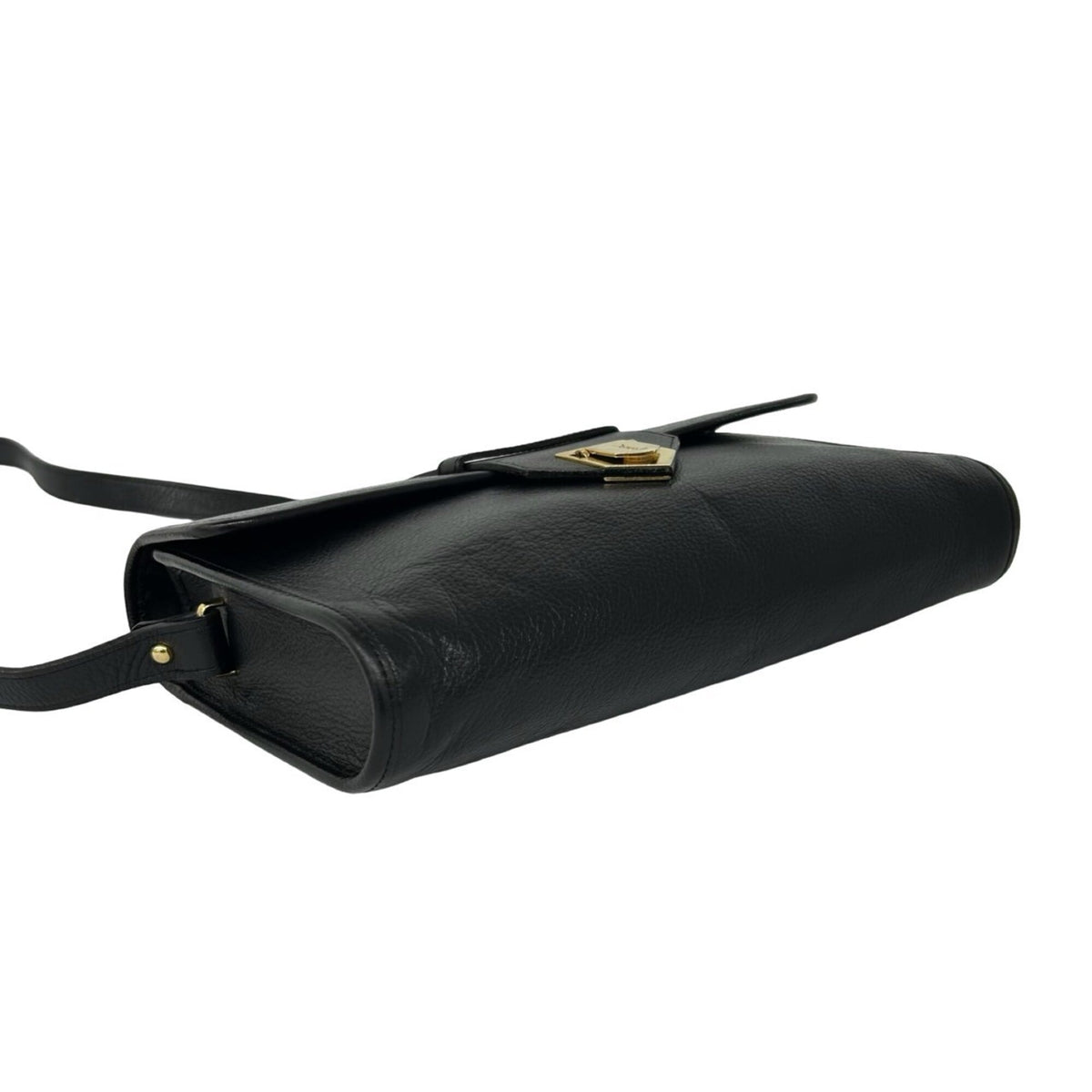 Yves Saint Laurent Black Leather Pochette Shoulder Bag (Pre-Owned)