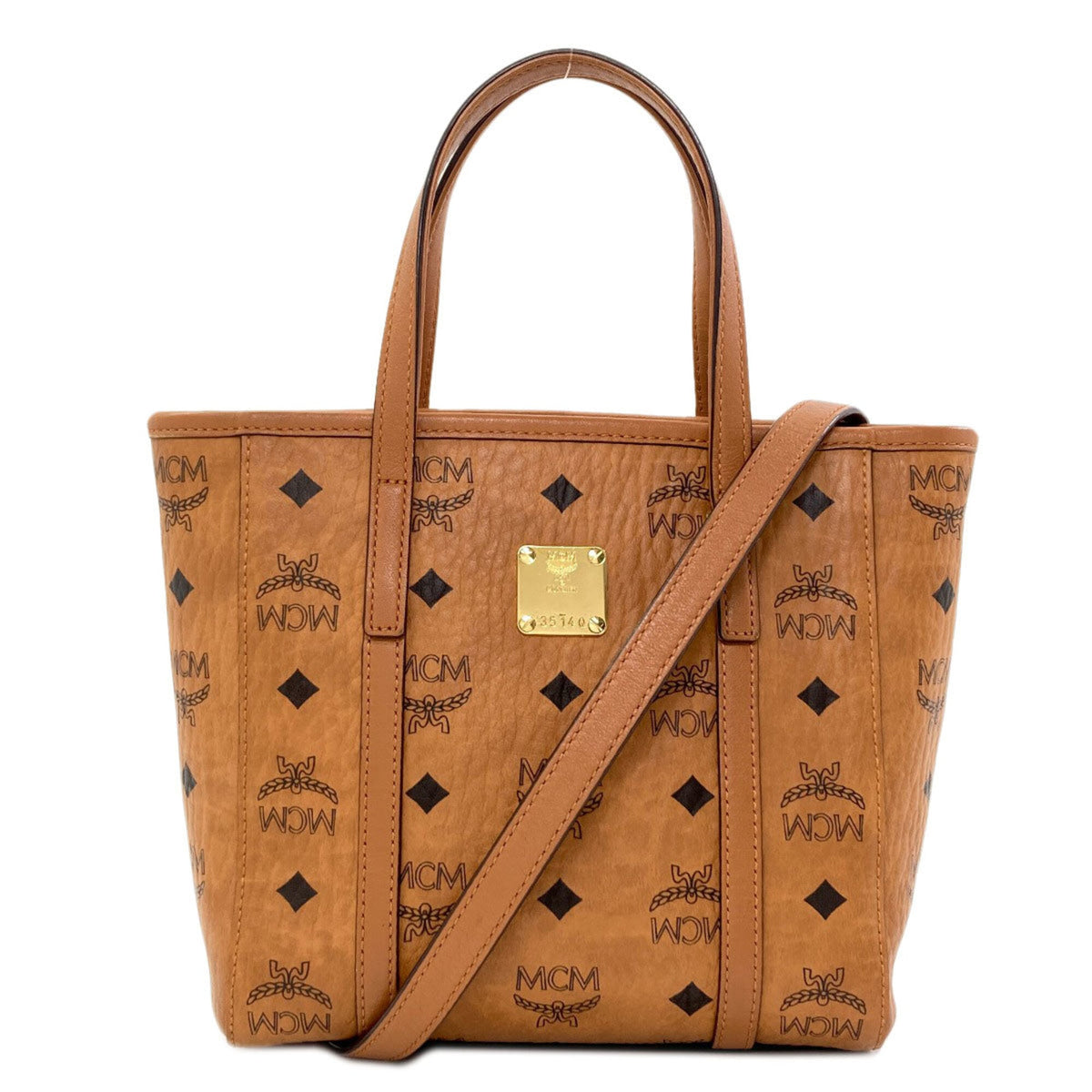 Mcm Brown Pvc Handbag (Pre-Owned)