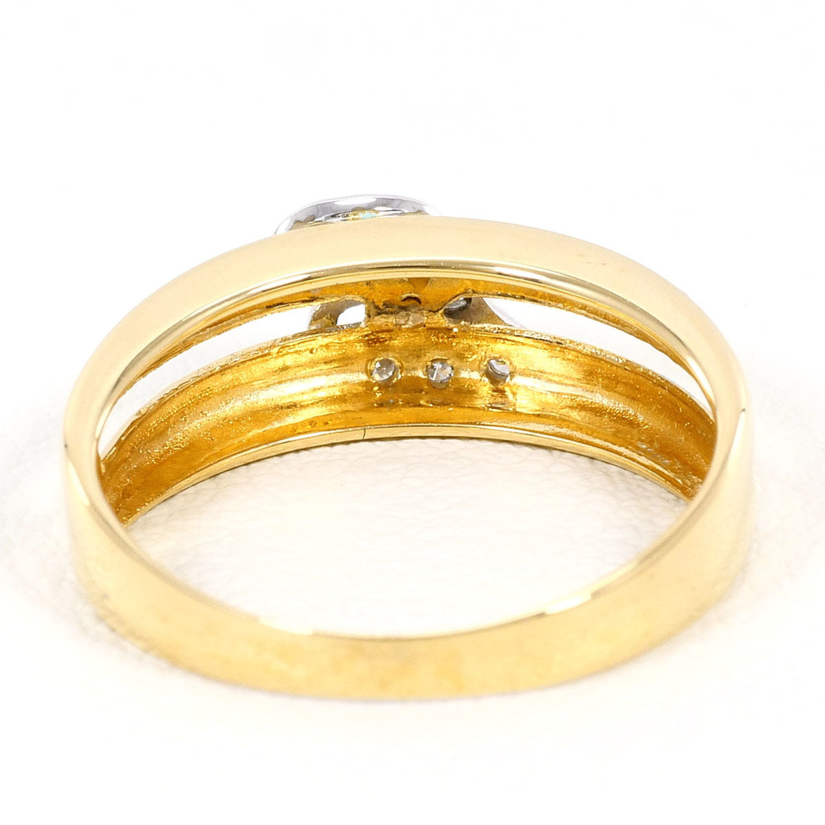 Unbranded White Gold Yellow Gold Yellow Gold (18K) White Gold (18K) Band Ring (Pre-Owned)