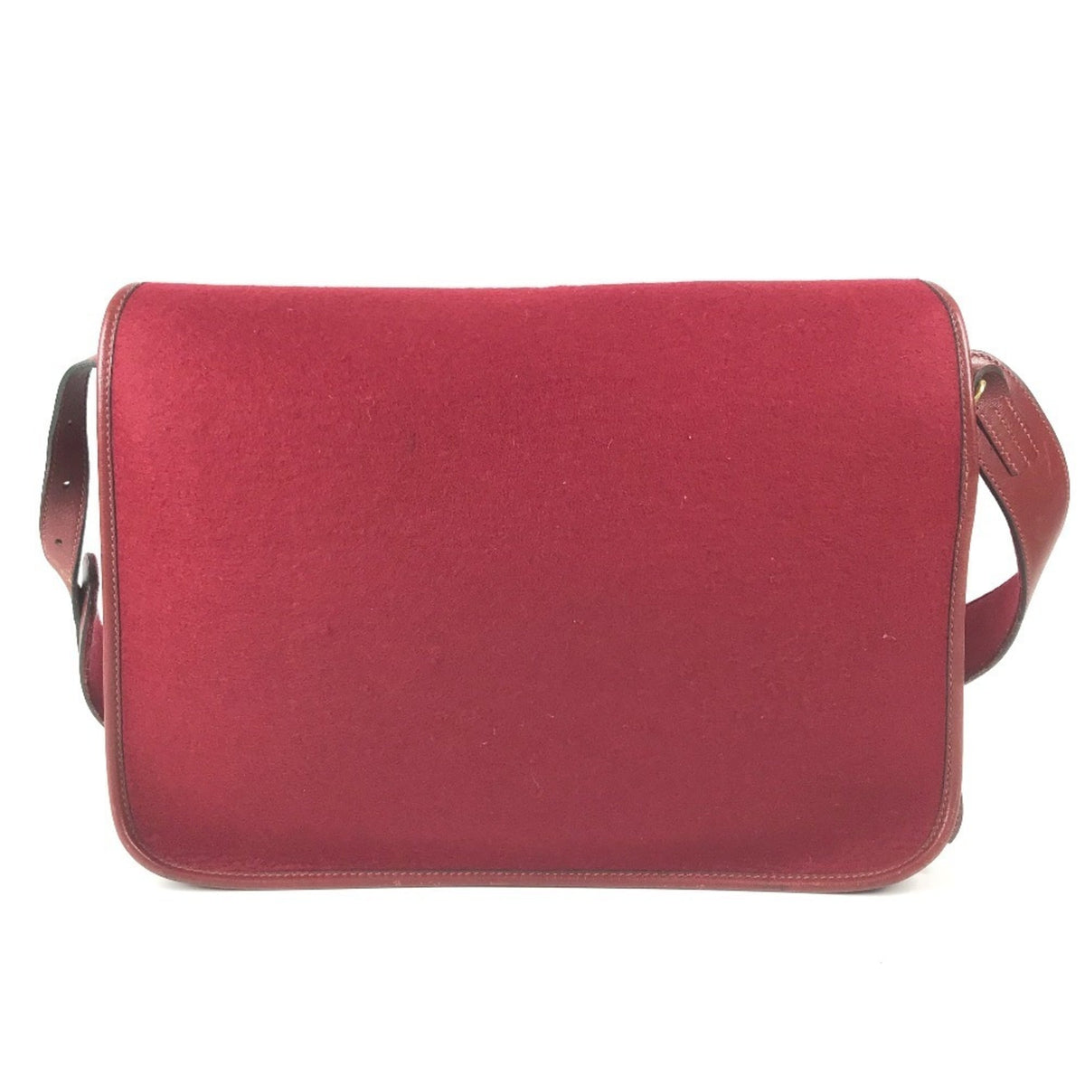 Hermes Red Color Felt Leather Shoulder Bag (Pre-Owned)