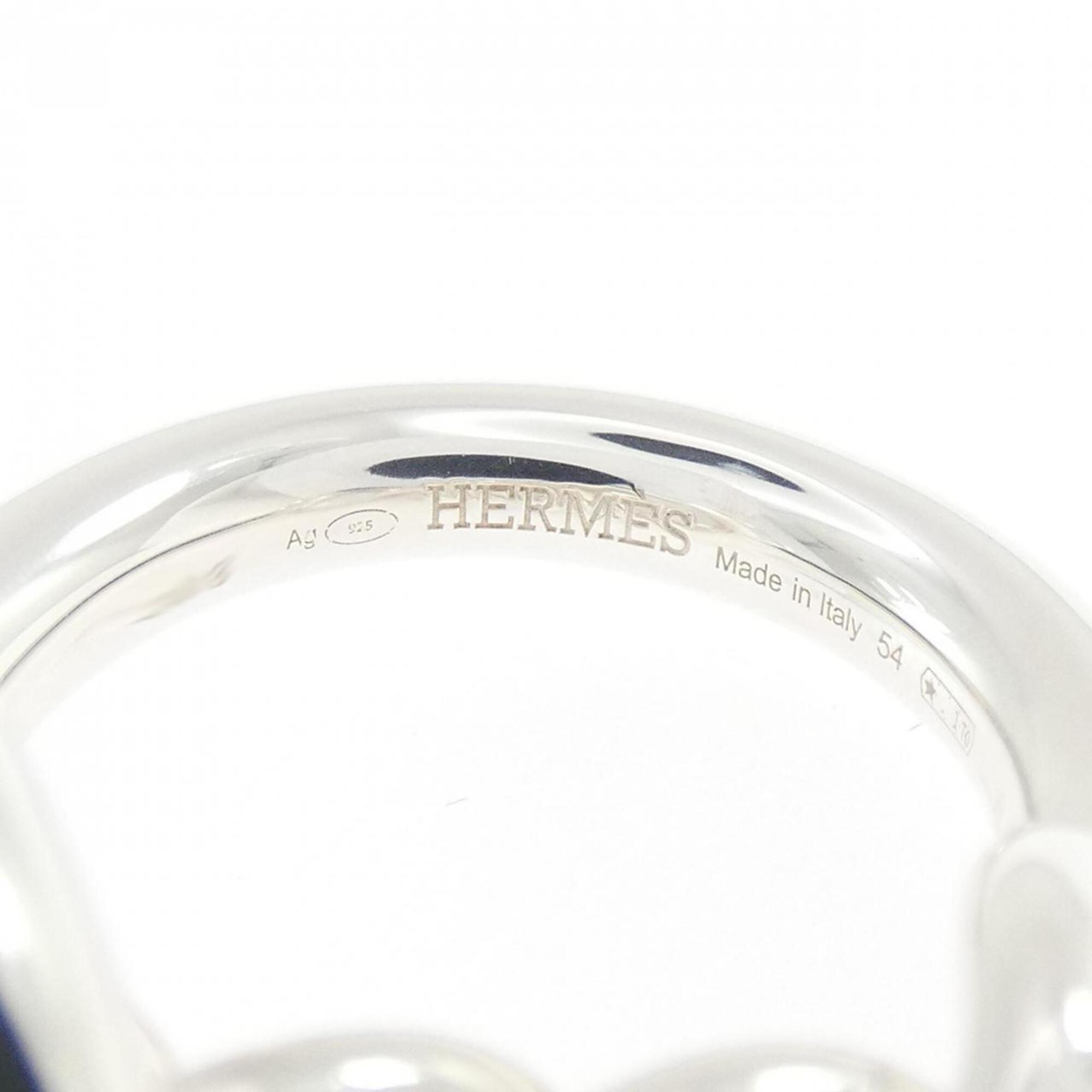 Hermes Silver 925 Band Ring (Pre-Owned)