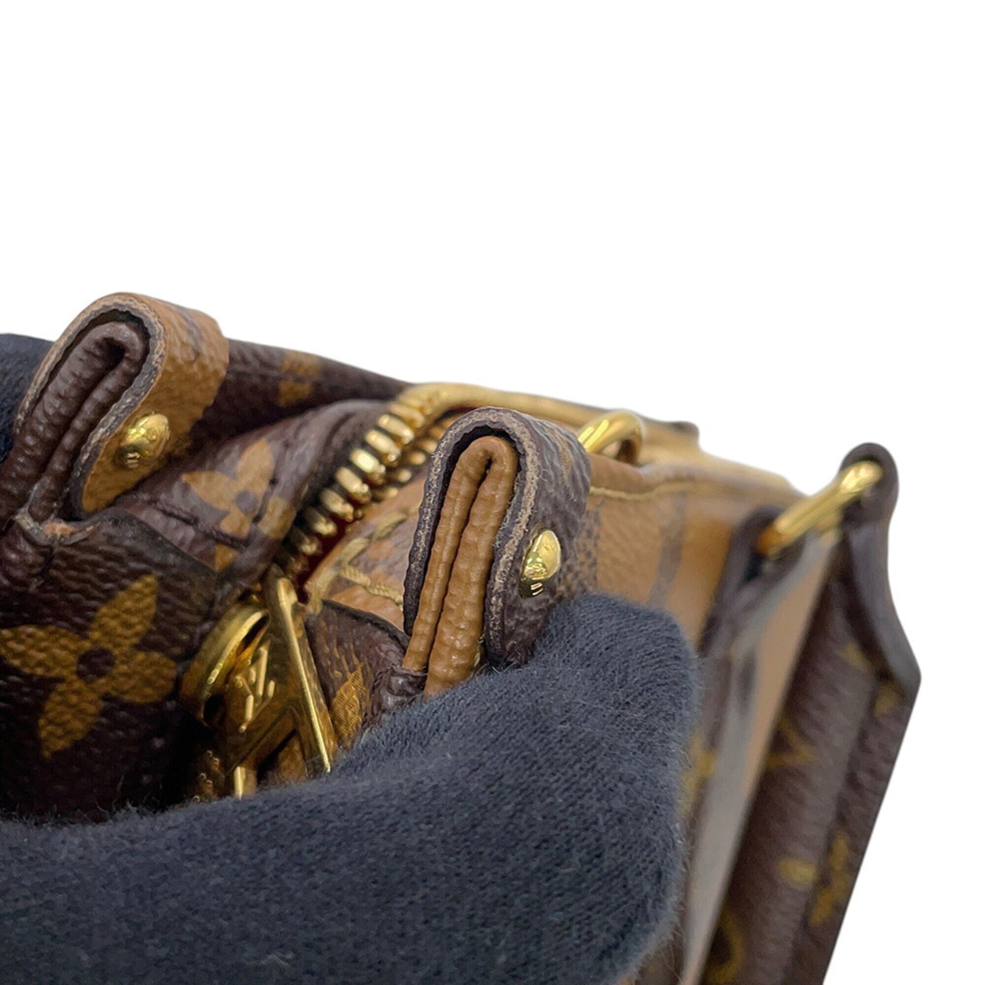 Louis Vuitton Monogram Reverse Red Color Monogram Reverse Handbag (Pre-Owned)