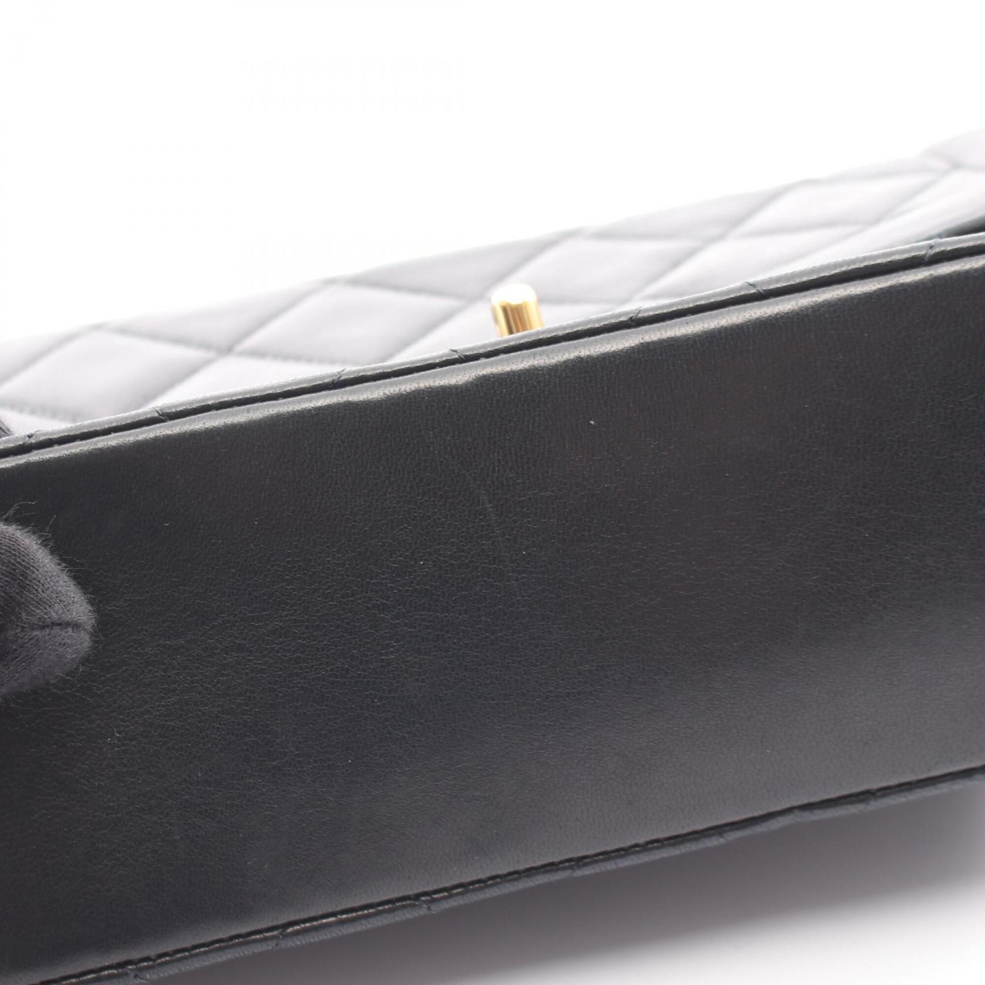 Chanel Black Leather Handbag Shoulder Bag (Pre-Owned)