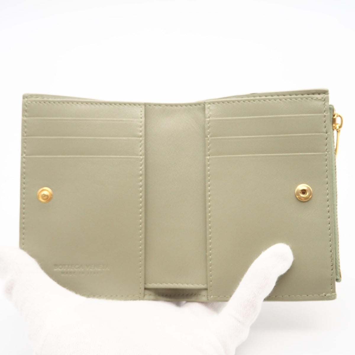 Bottega Veneta Beige Leather Wallet (Bi-Fold) (Pre-Owned)