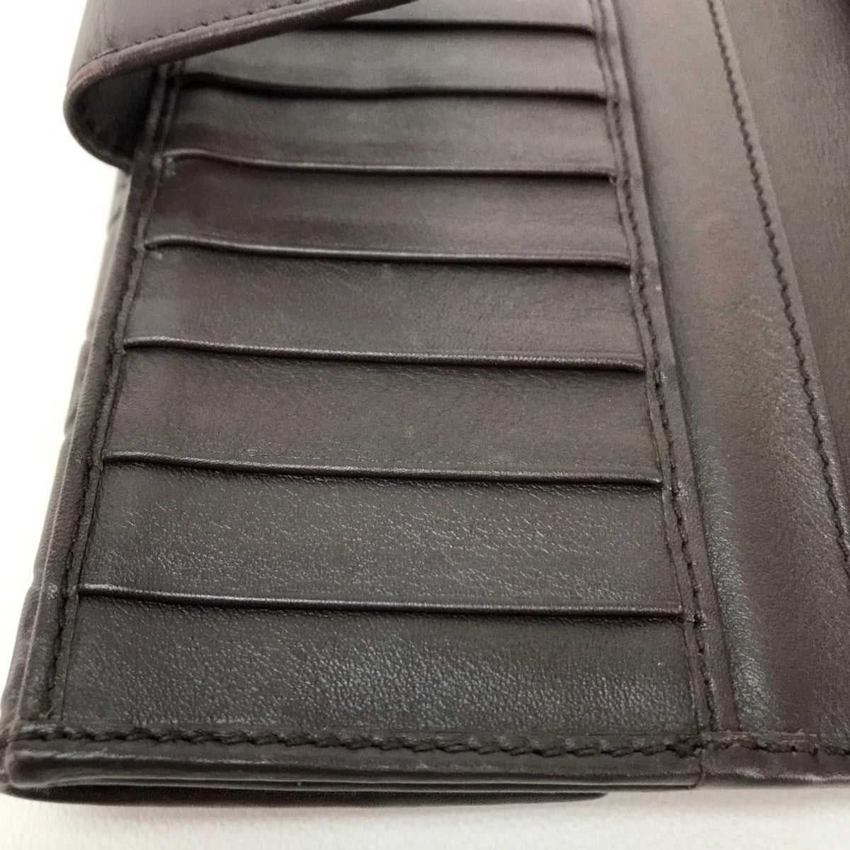 Gucci Dark Brown Leather Wallet (Tri-Fold) (Pre-Owned)