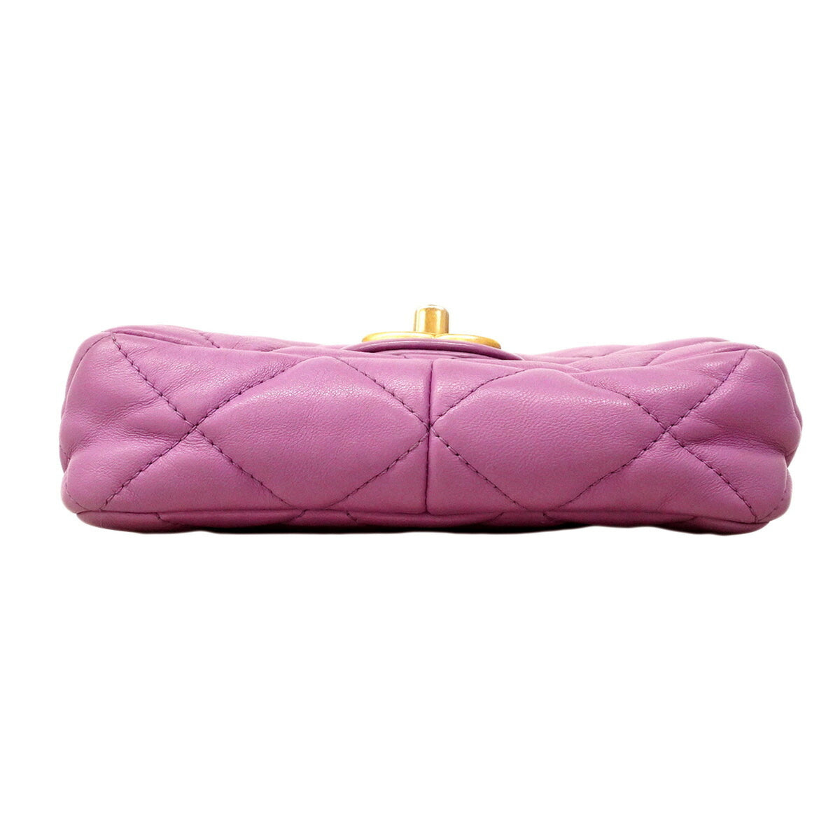 Chanel Purple Leather Shoulder Bag (Pre-Owned)