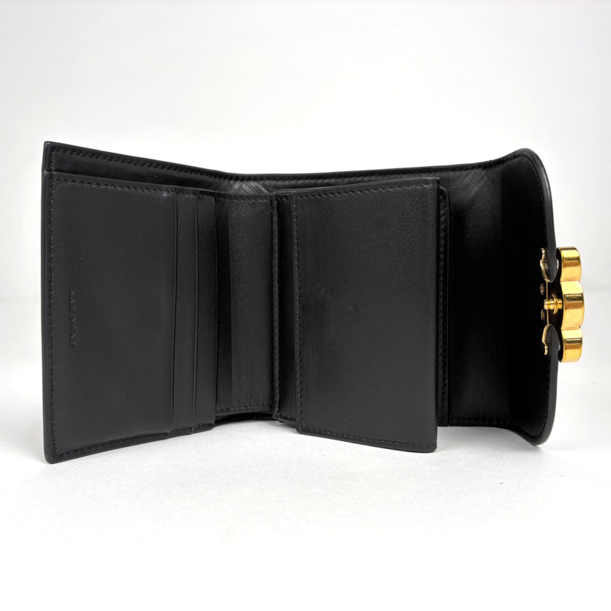 Celine Black Leather Wallet (Tri-Fold) (Pre-Owned)