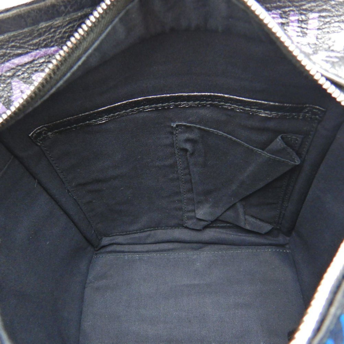 Balenciaga Black Blue Leather Handbag (Pre-Owned)